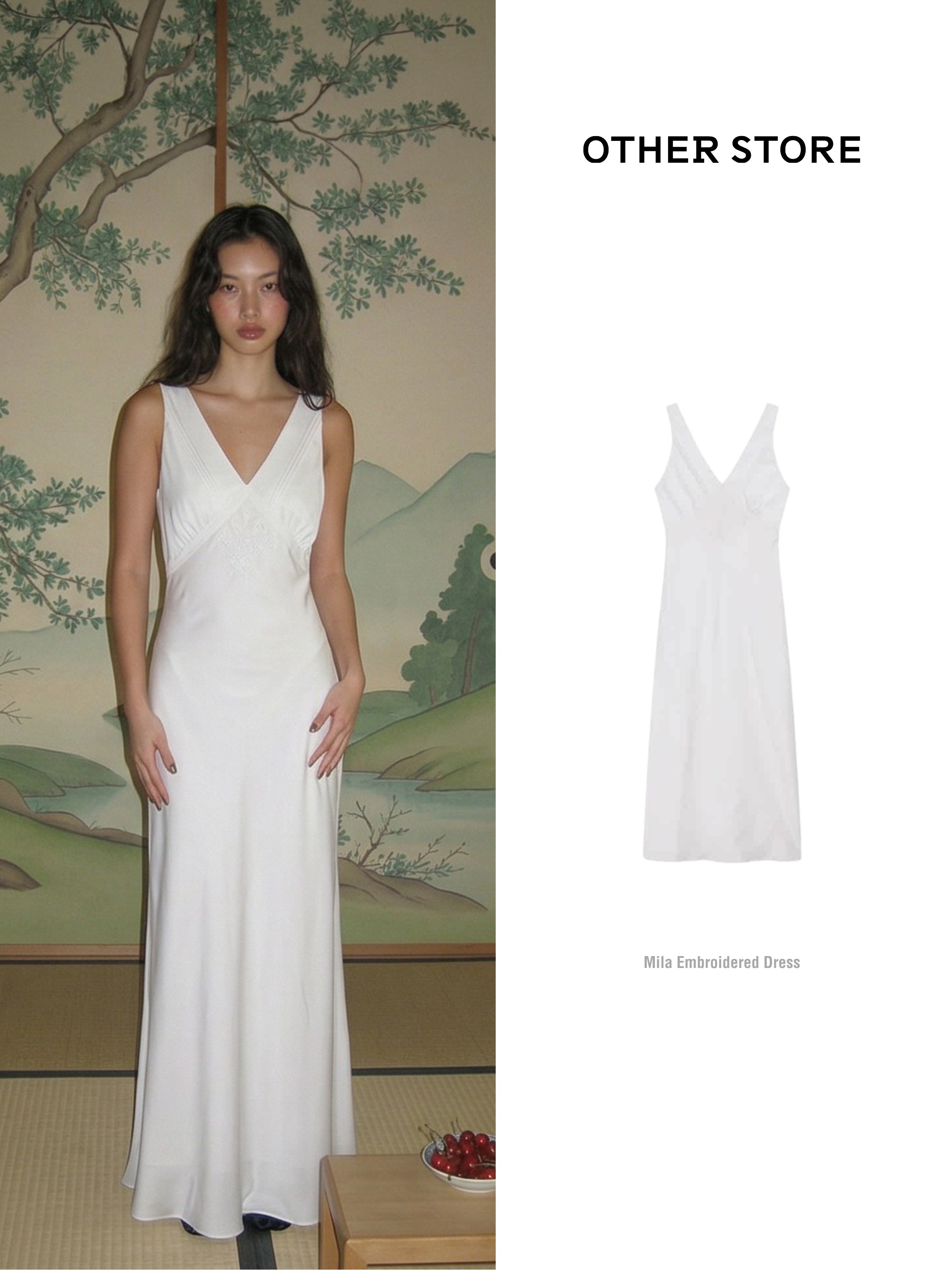 Summer Dresses Feel More Composed in the Mila Embroidered Dress Ivory