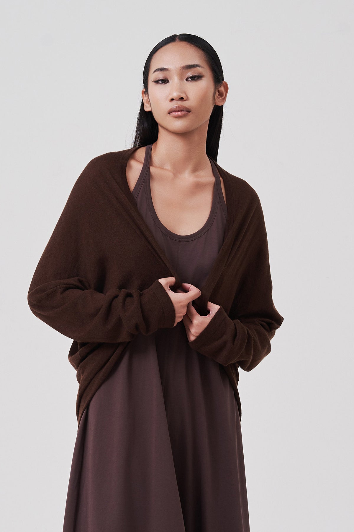 Inès Flow Cardigan Mocha Earth