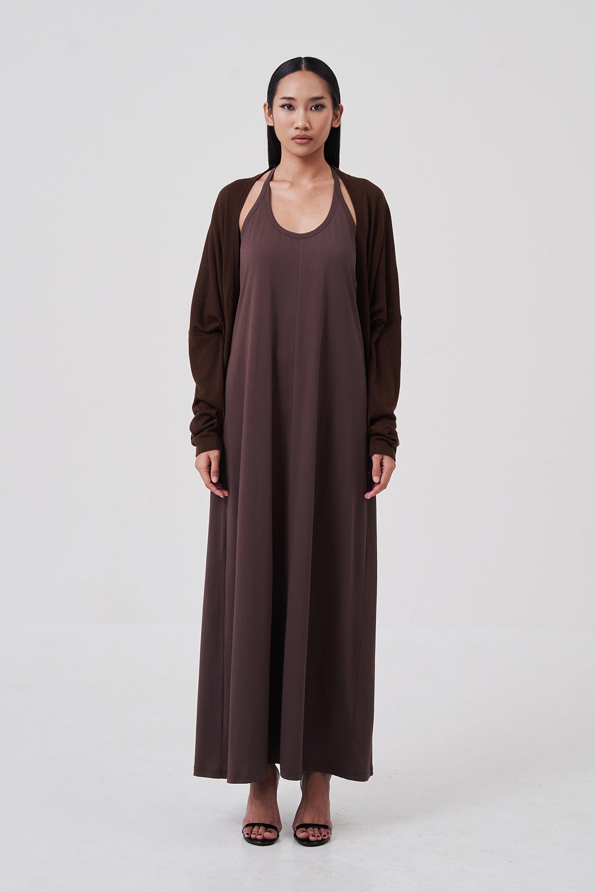 Élodie Racerback Maxi Dress Mocha Earth
