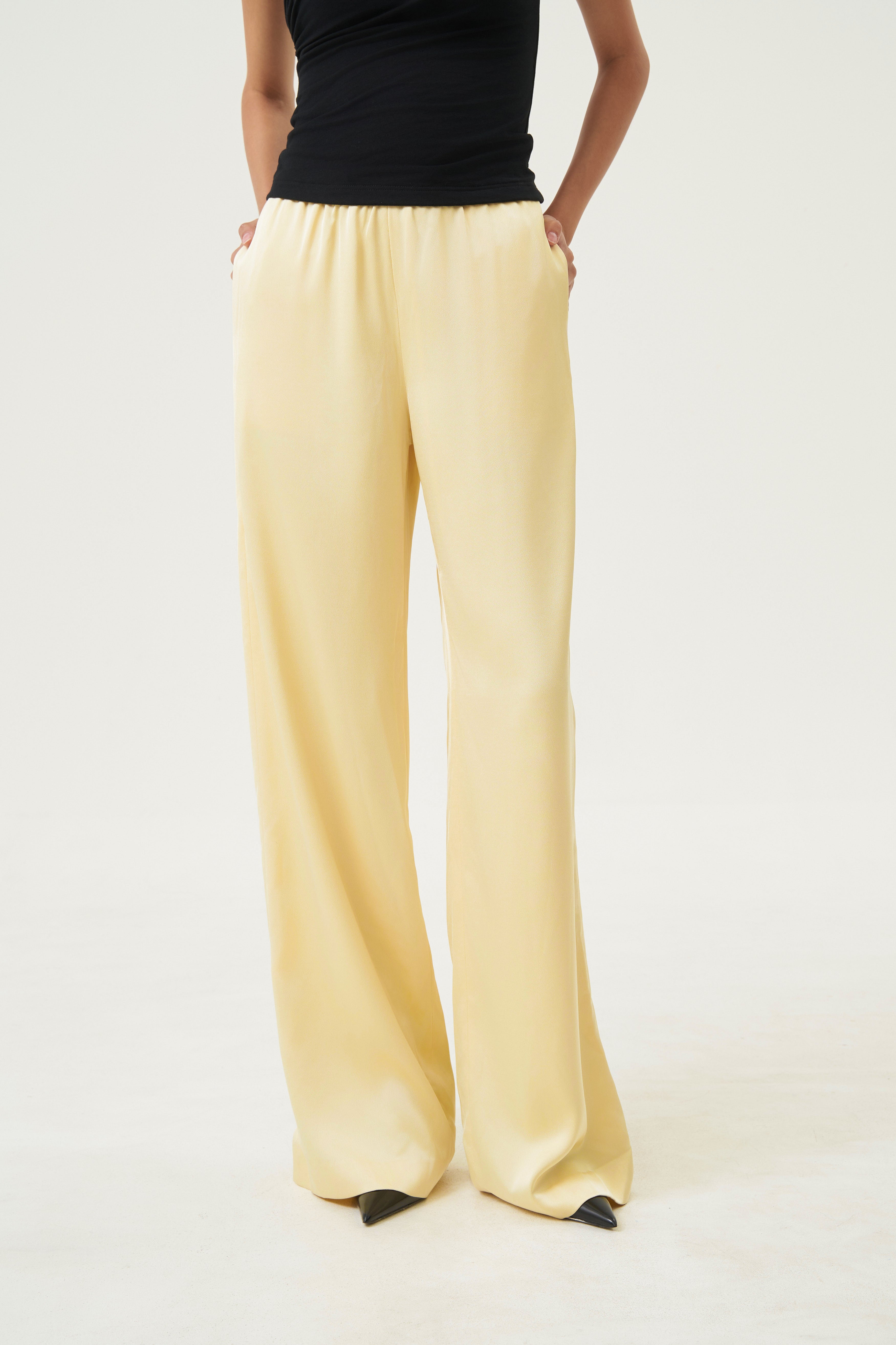 Elira Satin Wide-Leg Pants