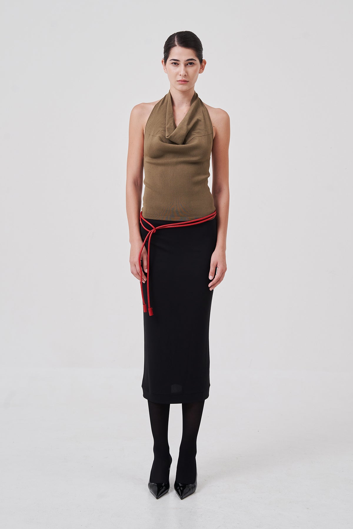 Sylvie Midi Skirt Black