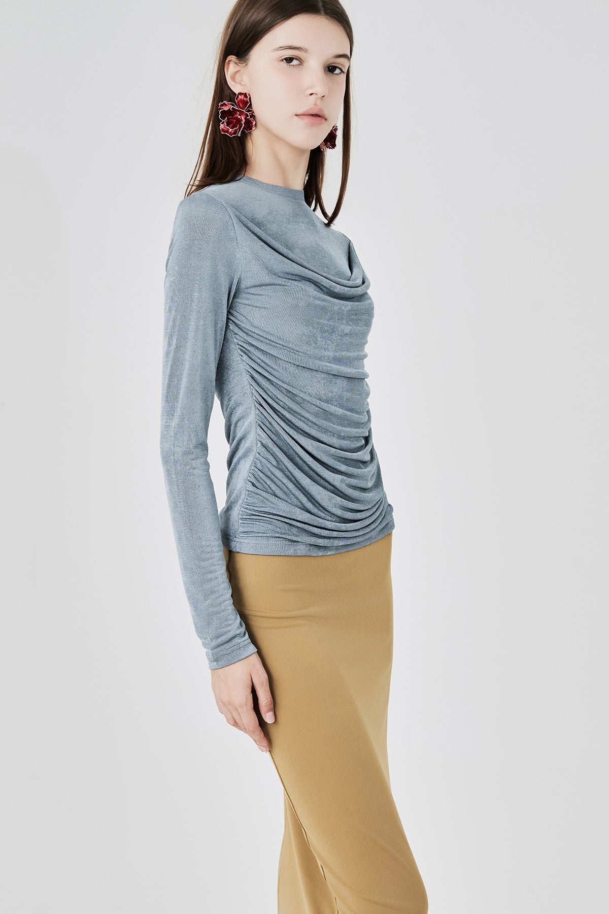 Sylvie Midi Skirt Caramel Camel