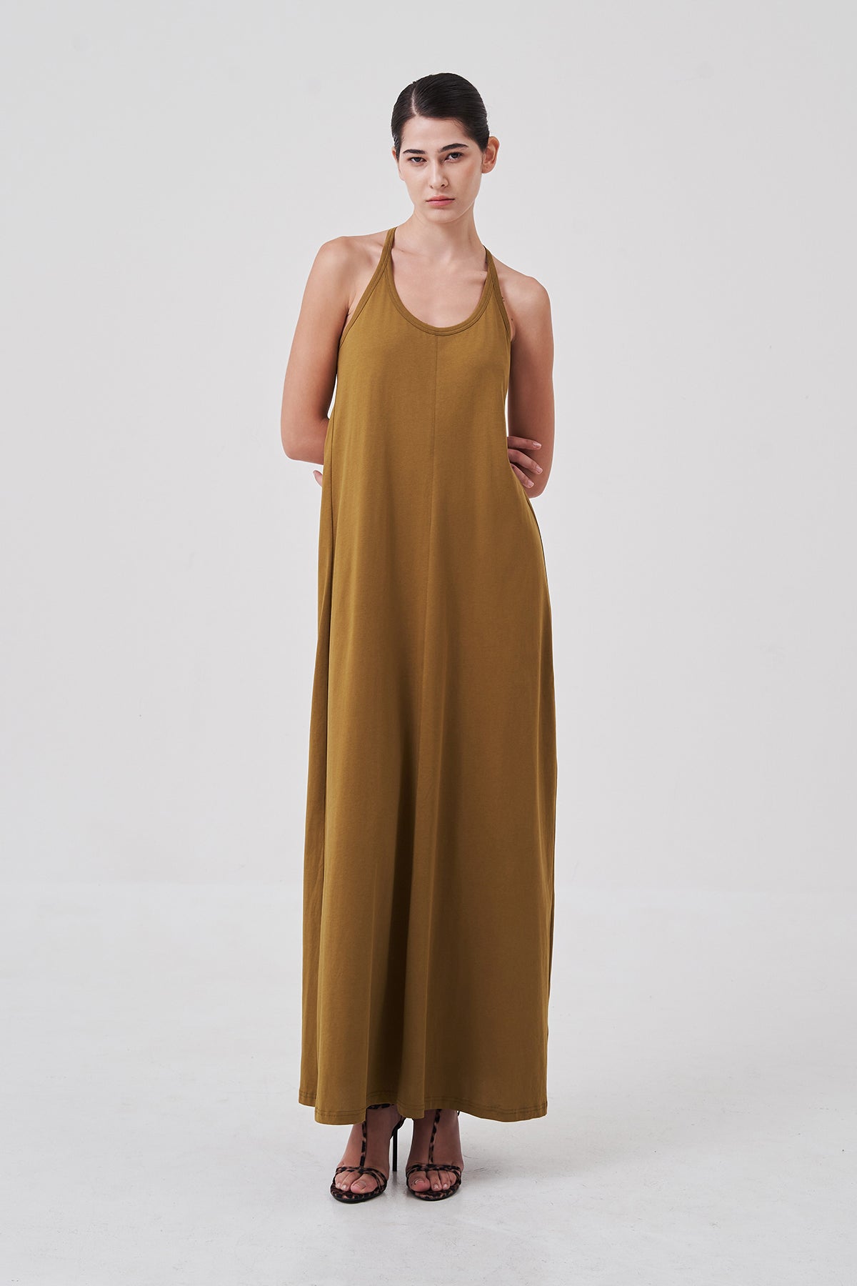 Élodie Racerback Maxi Dress Moss Green