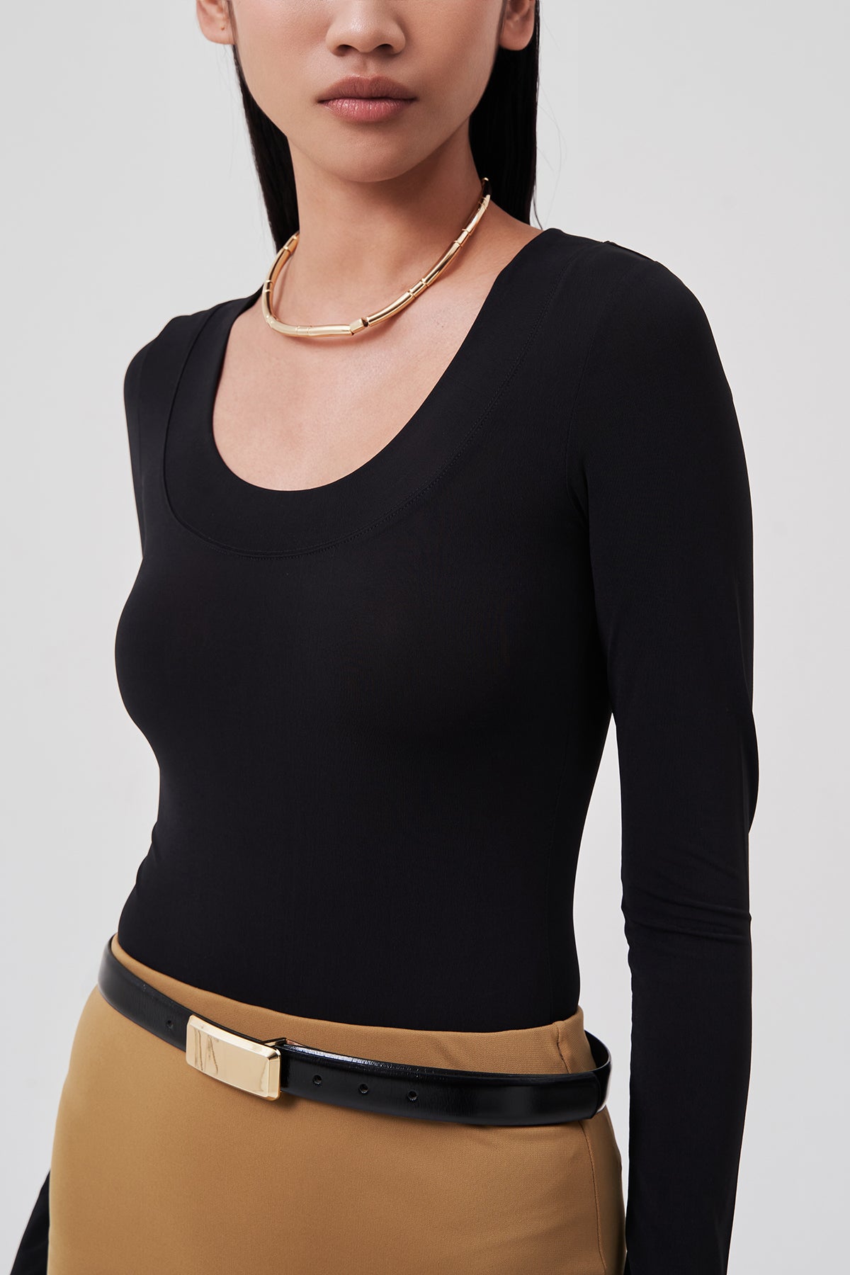 Lilia Sheer Bodysuit Black
