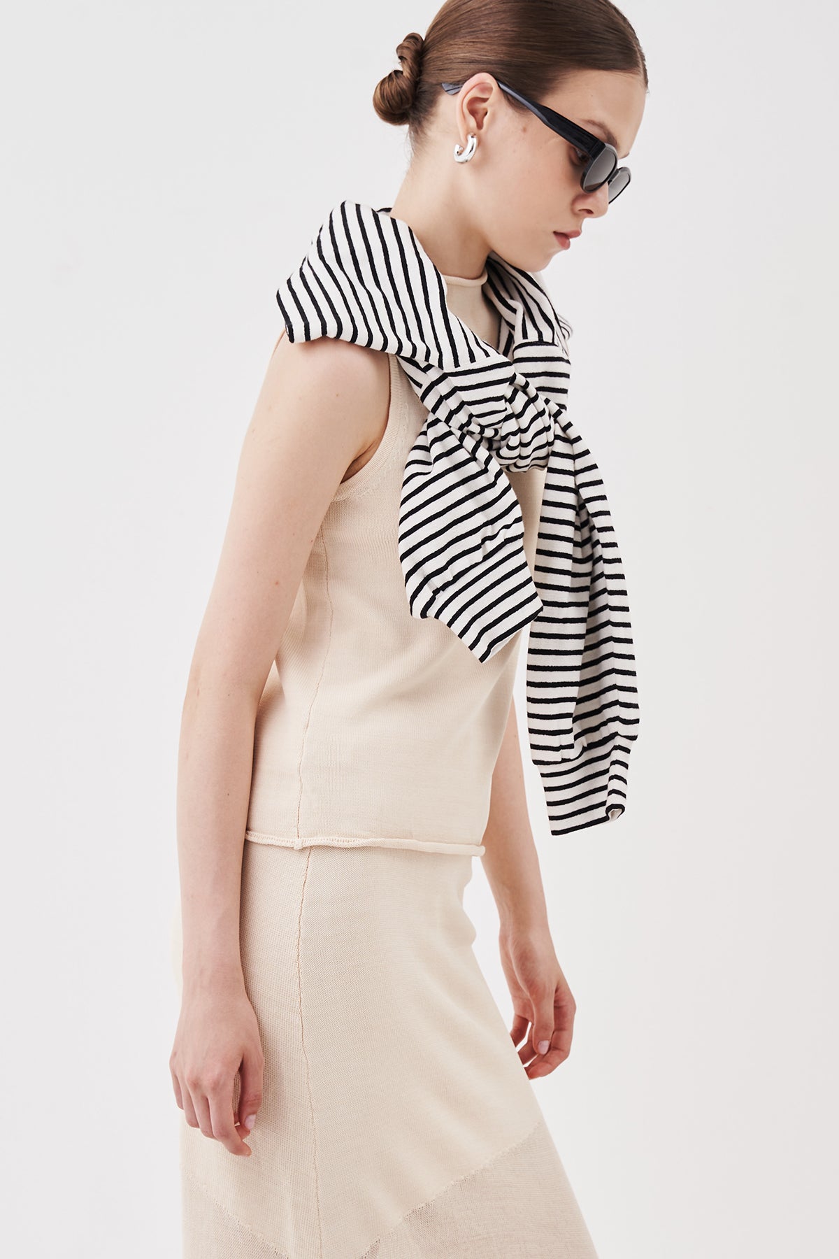 Delphine Sleeveless Knit Top Oat Beige