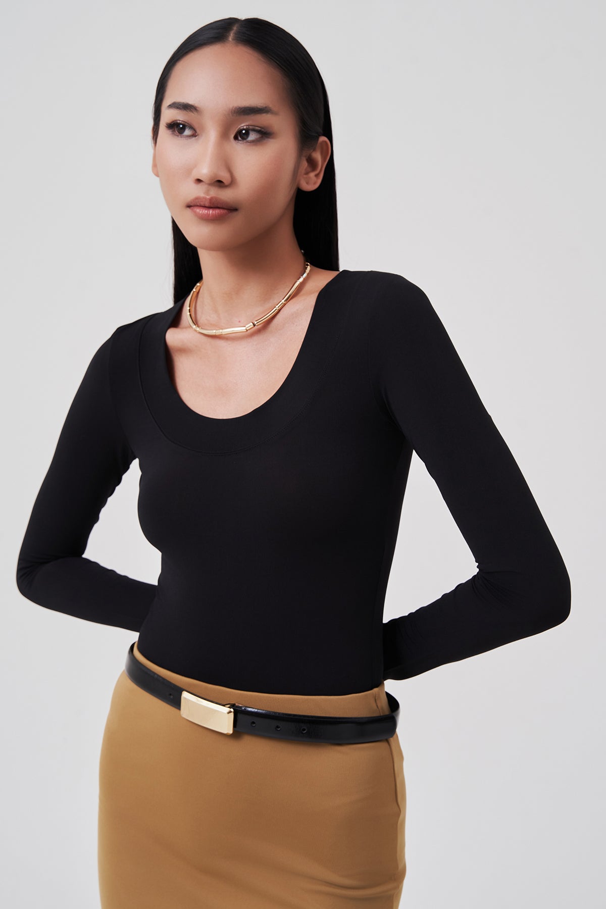 Lilia Sheer Bodysuit Black