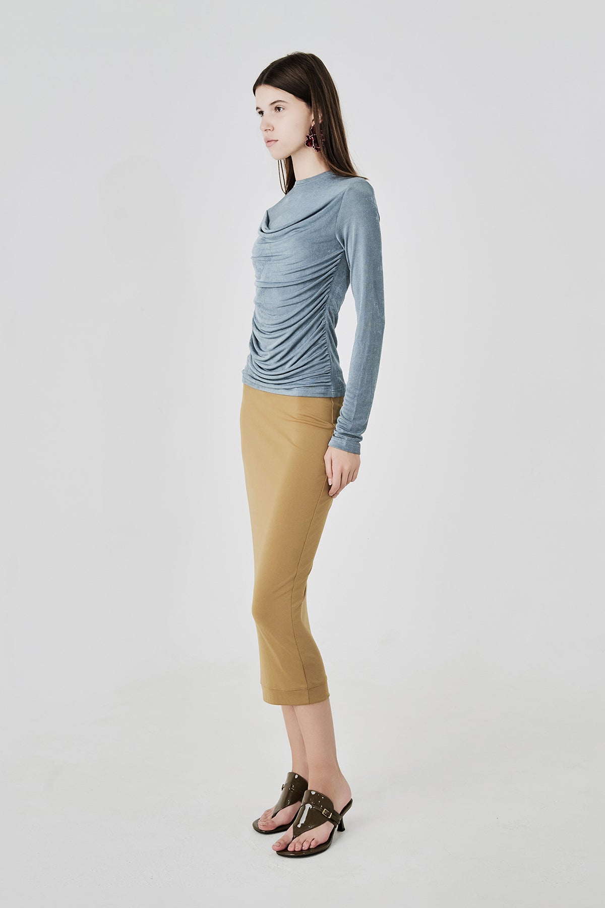 Sylvie Midi Skirt Caramel Camel