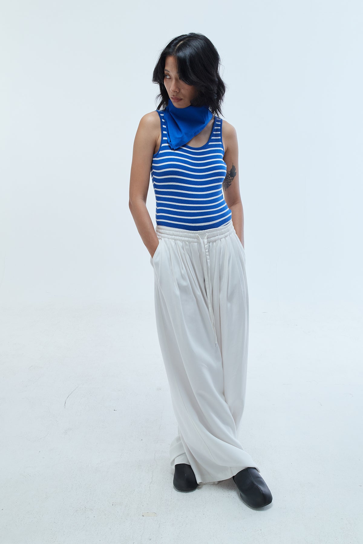 Sofia Wide-Leg Trousers Off-White