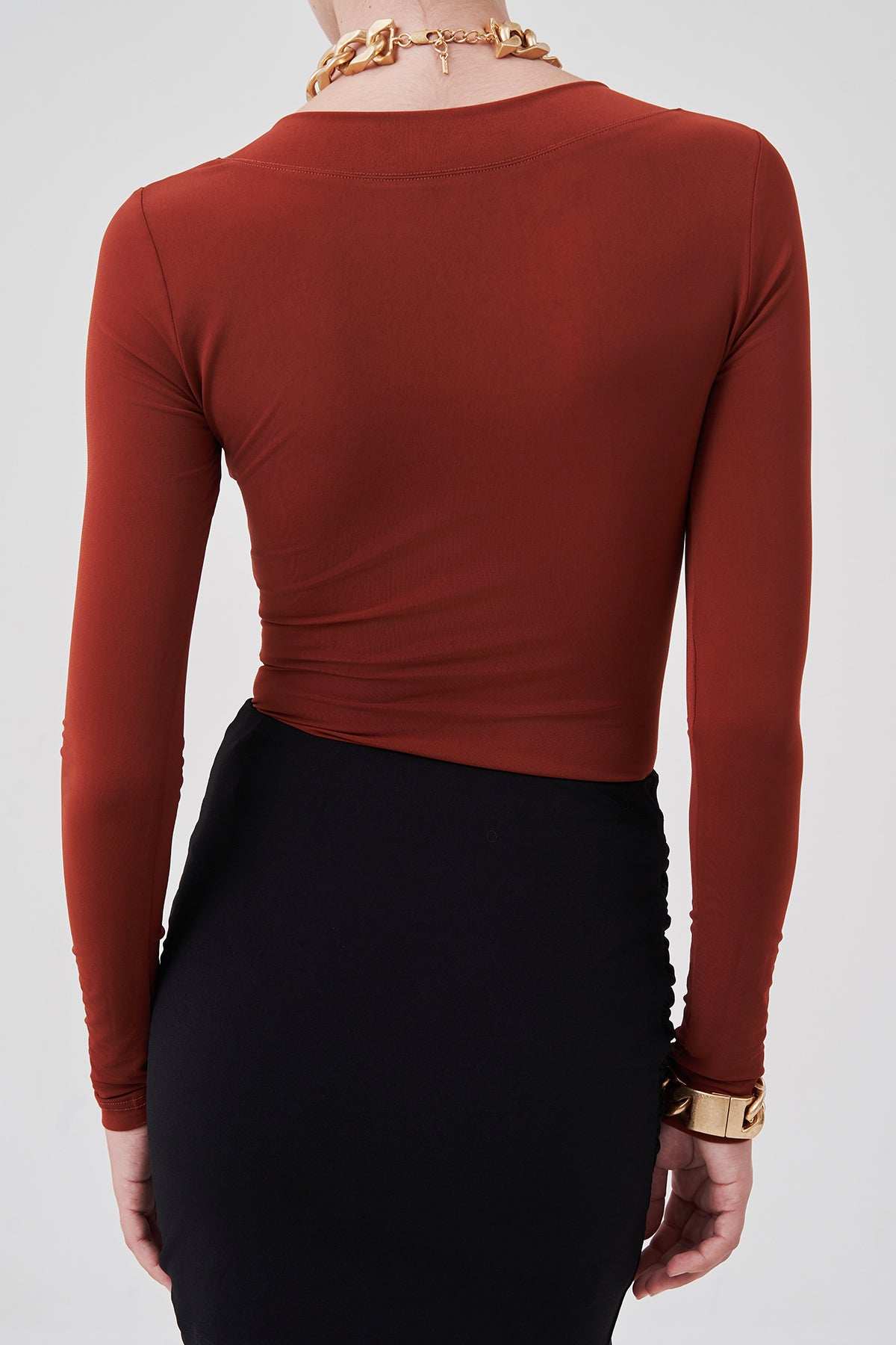 René Draped Mini Skirt Black