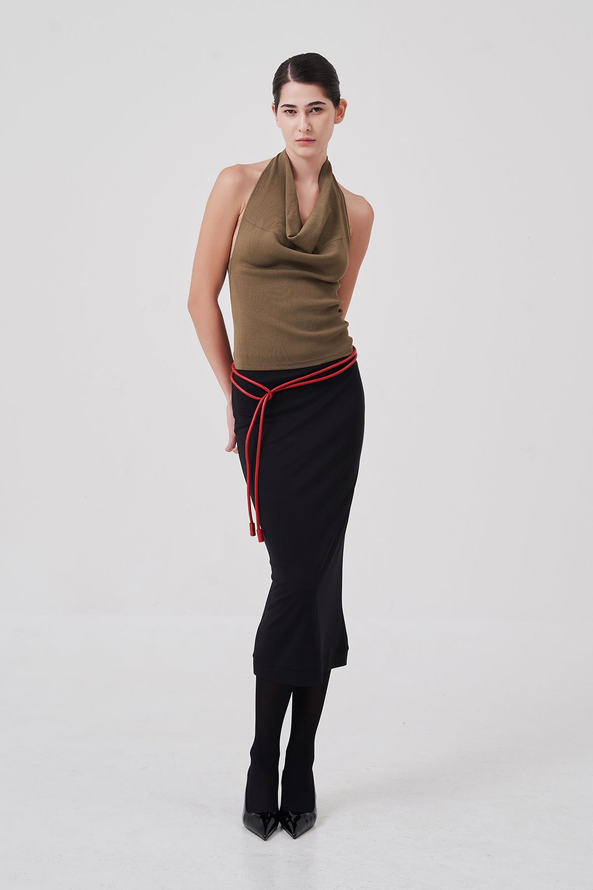 Sylvie Midi Skirt Black