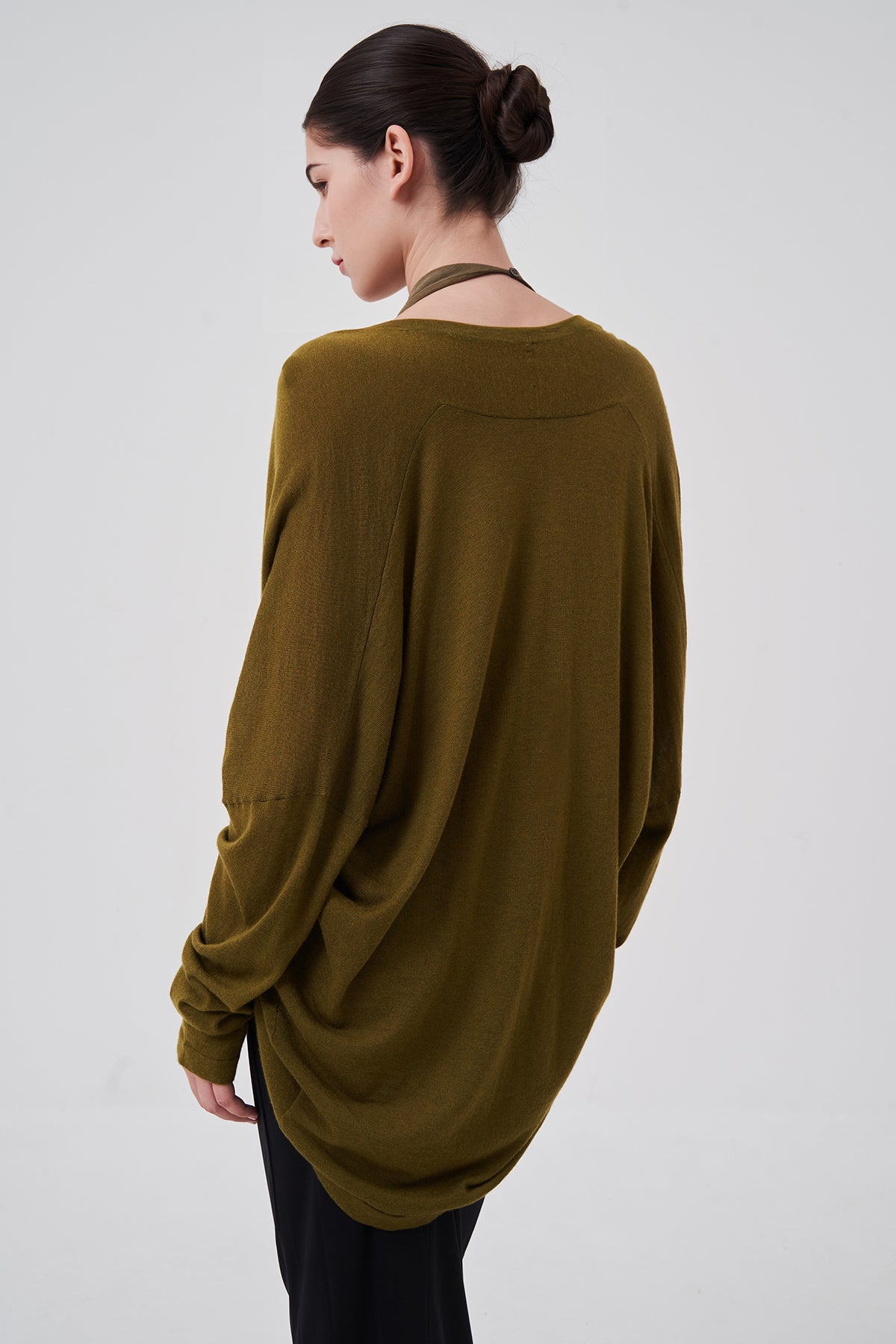 Inès Flow Cardigan Moss Green