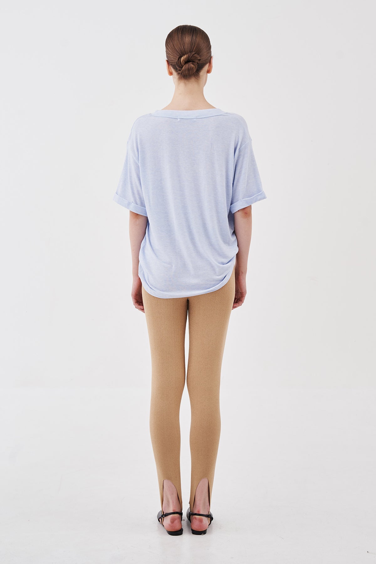 Ella Relaxed V-Neck Tee Glacier Blue