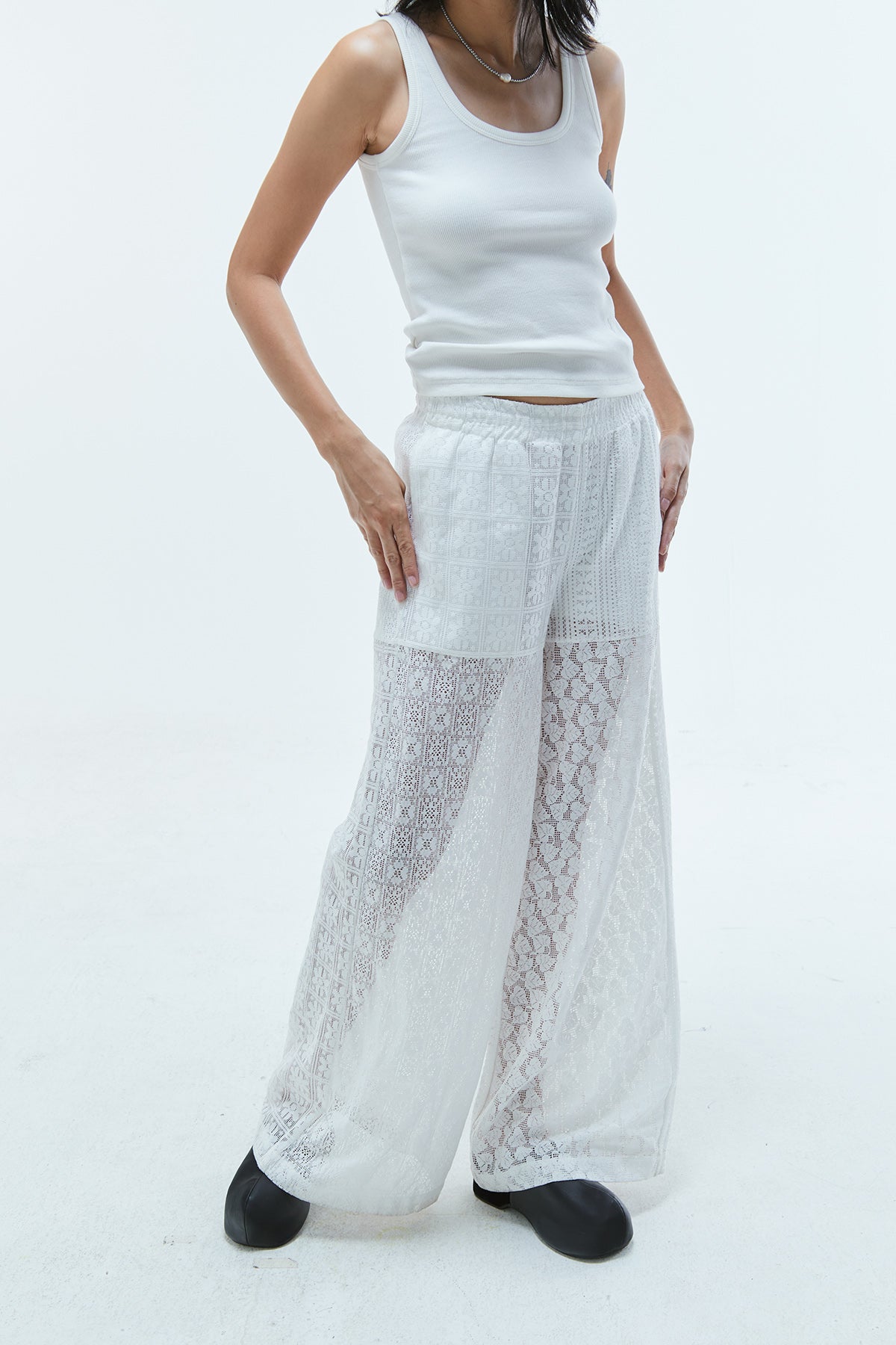 Calista Lace Panel Trousers
