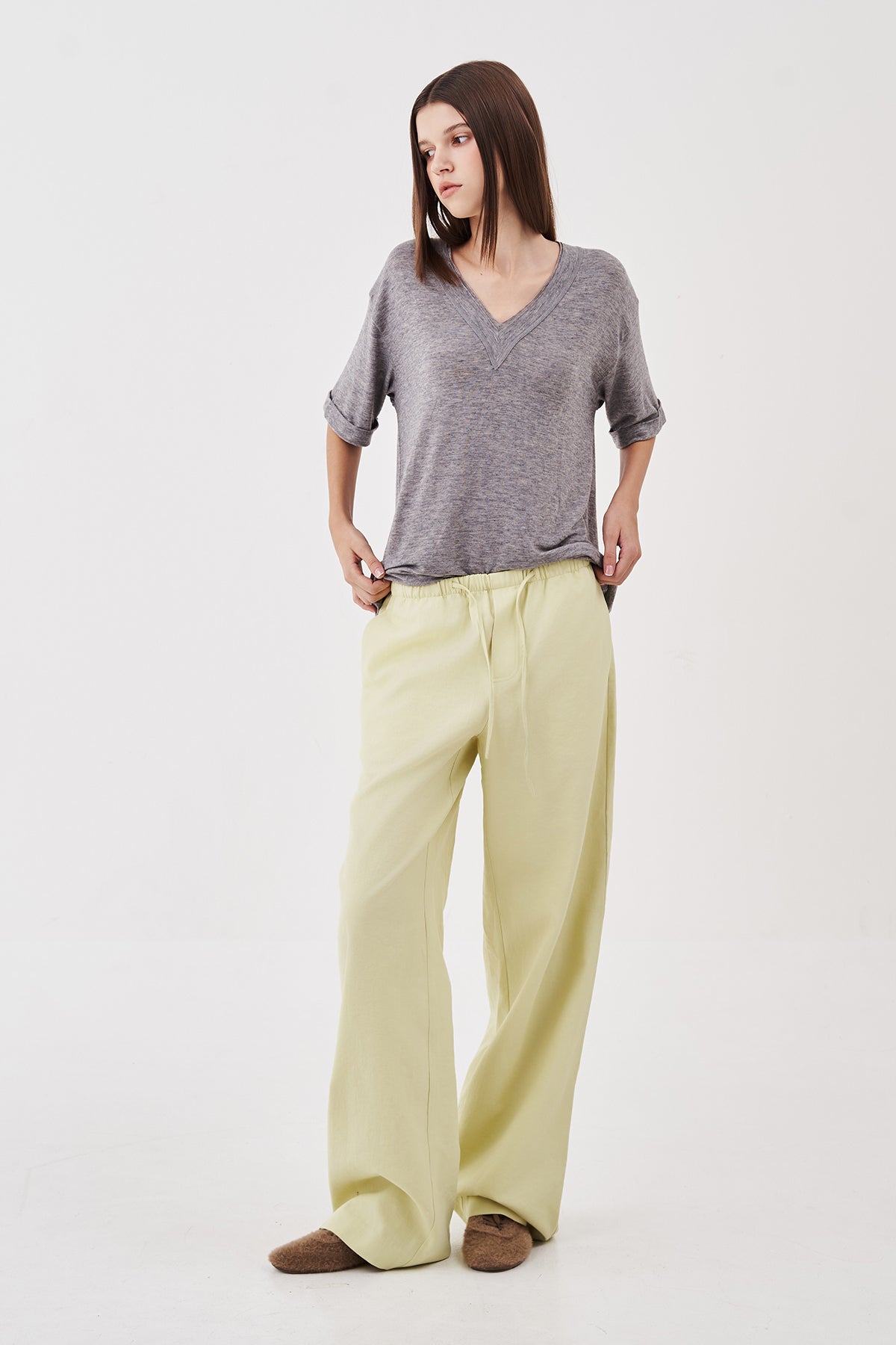 Lennon Drawstring Pants Sage Green