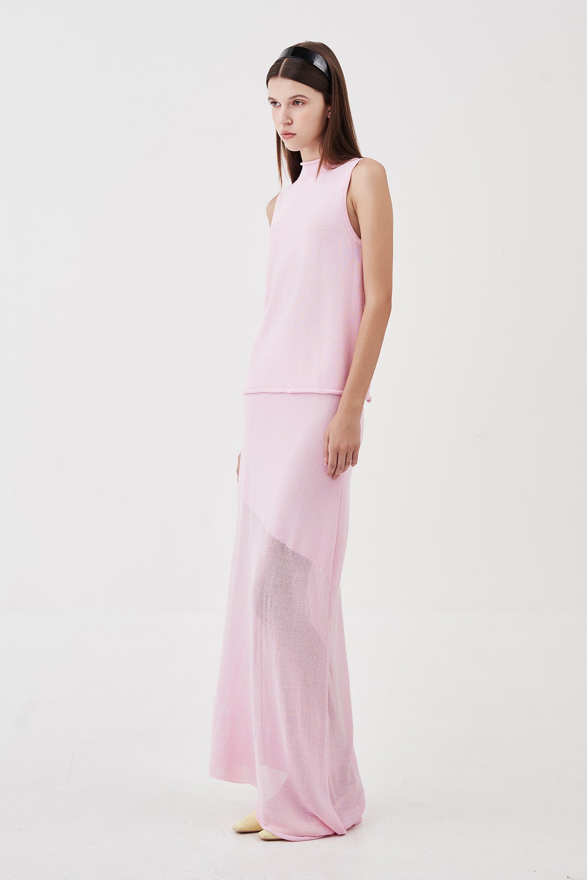 Delphine Gradient Asymmetrical Skirt Pink