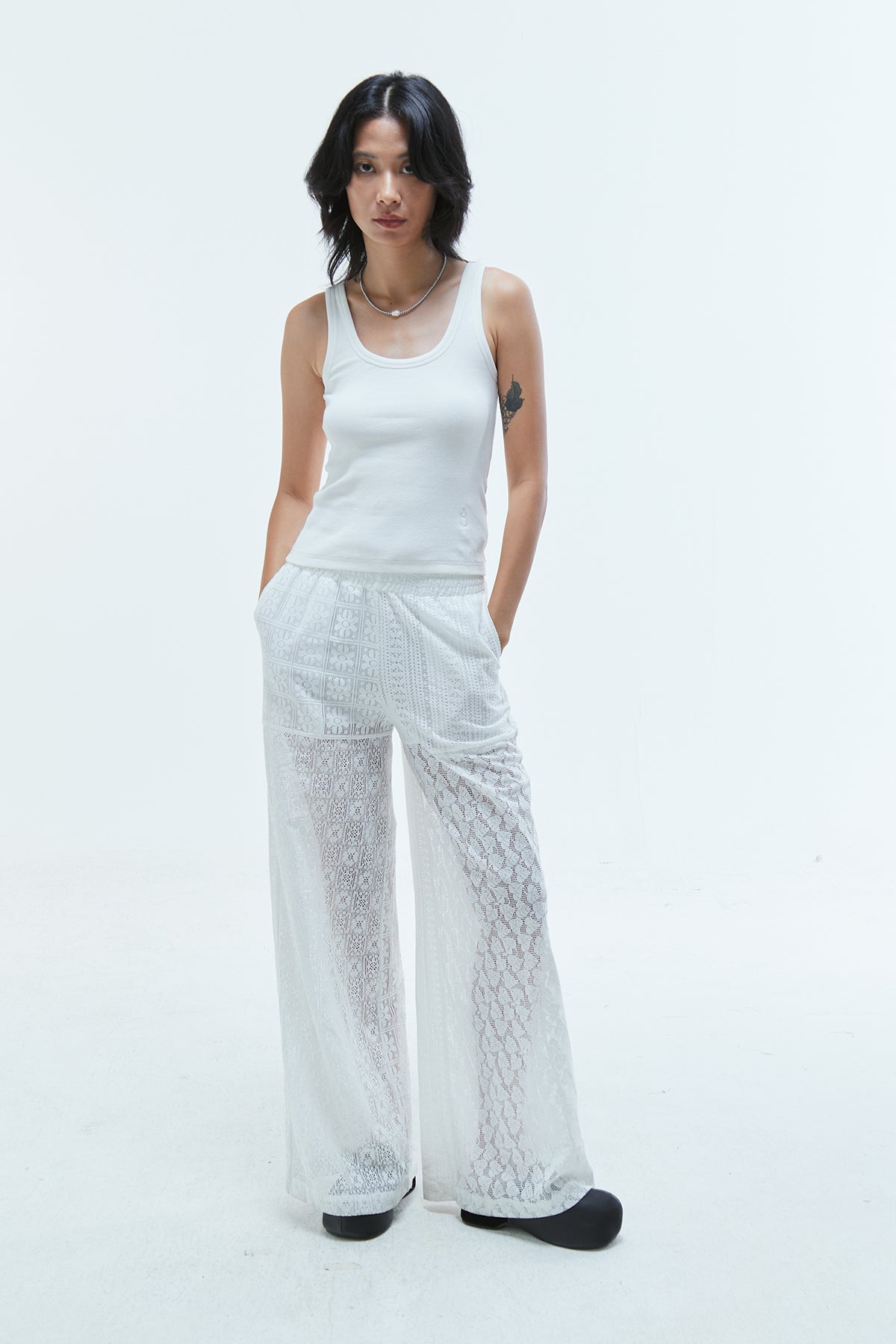 Calista Lace Panel Trousers