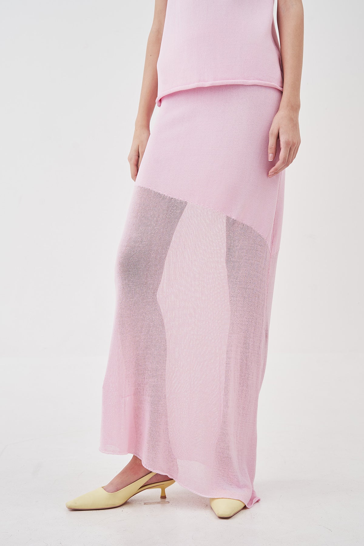Delphine Gradient Asymmetrical Skirt Pink