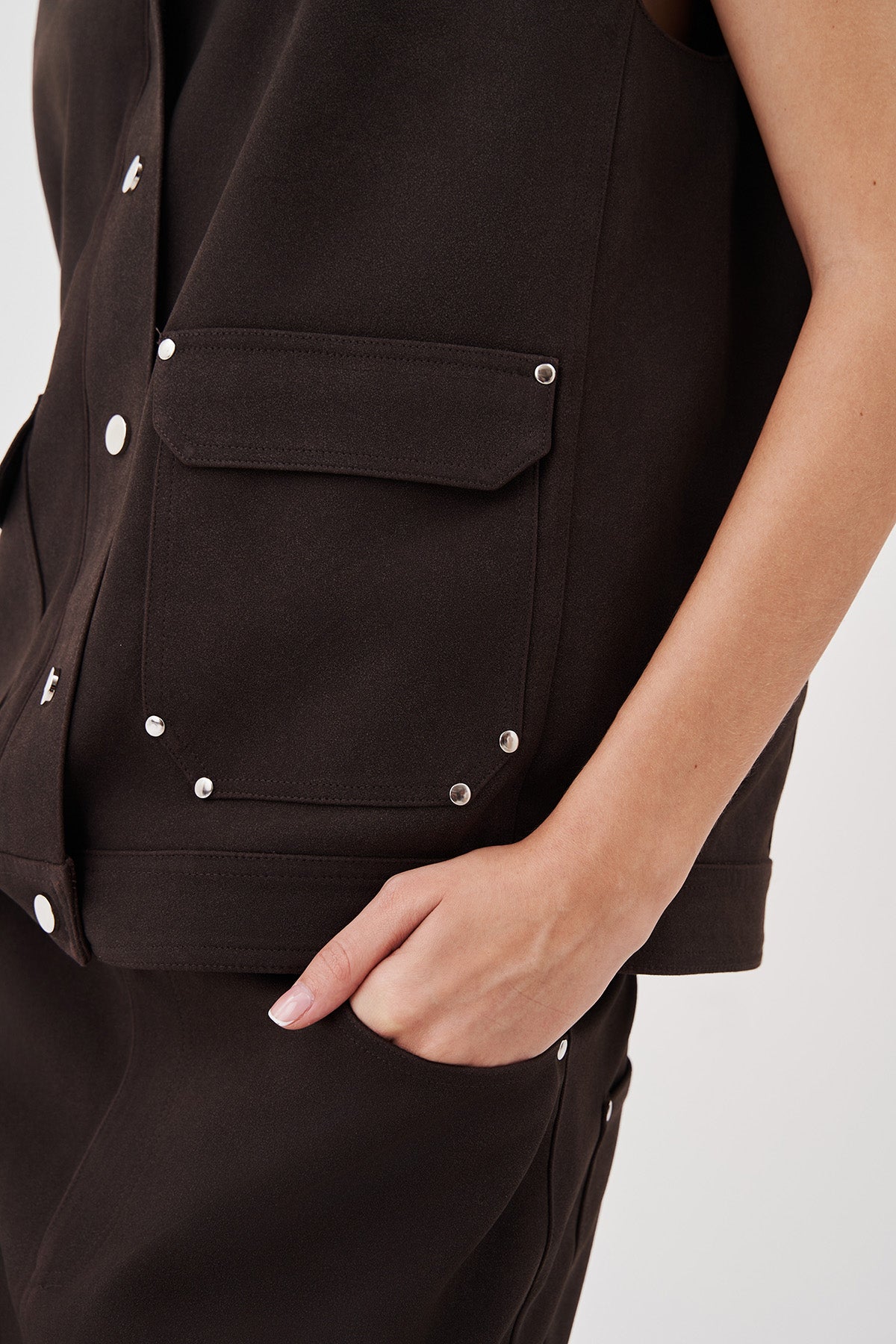 Alina Sleeveless Utility Vest