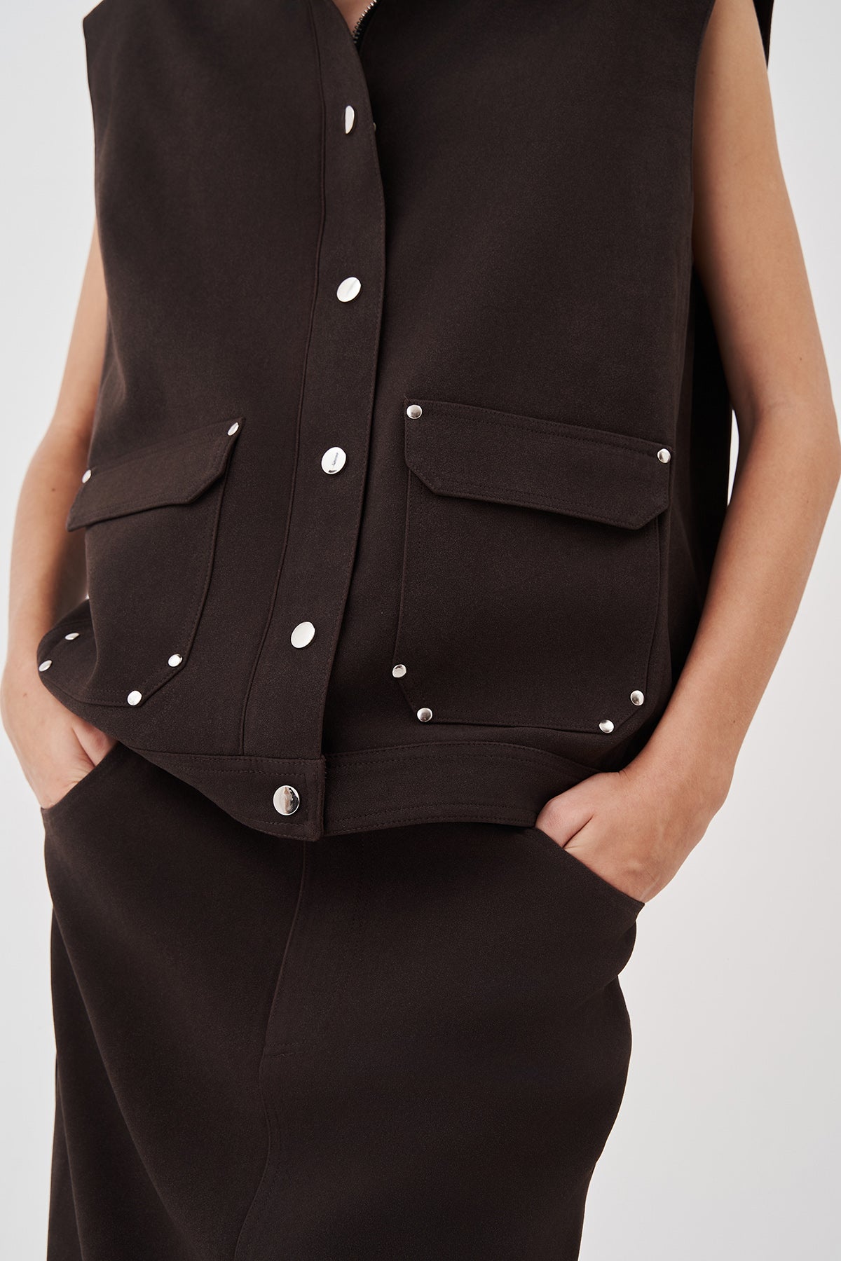 Alina Sleeveless Utility Vest