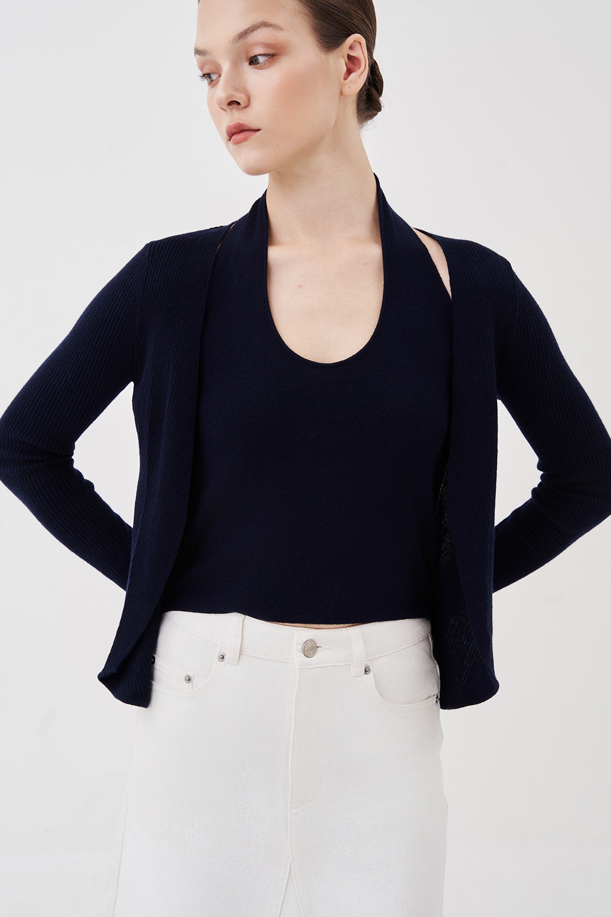 Naya Knit Twinset Navy