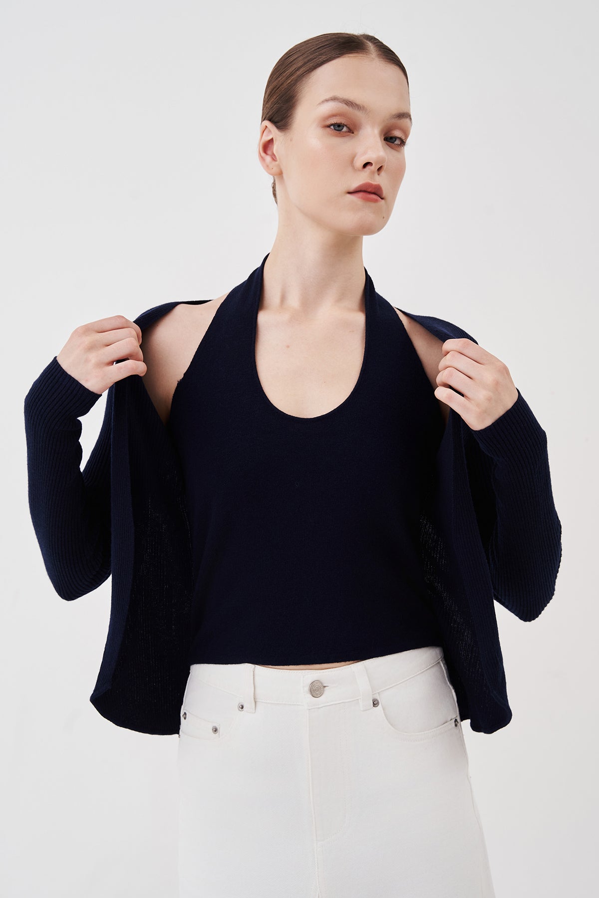 Naya Knit Twinset Navy