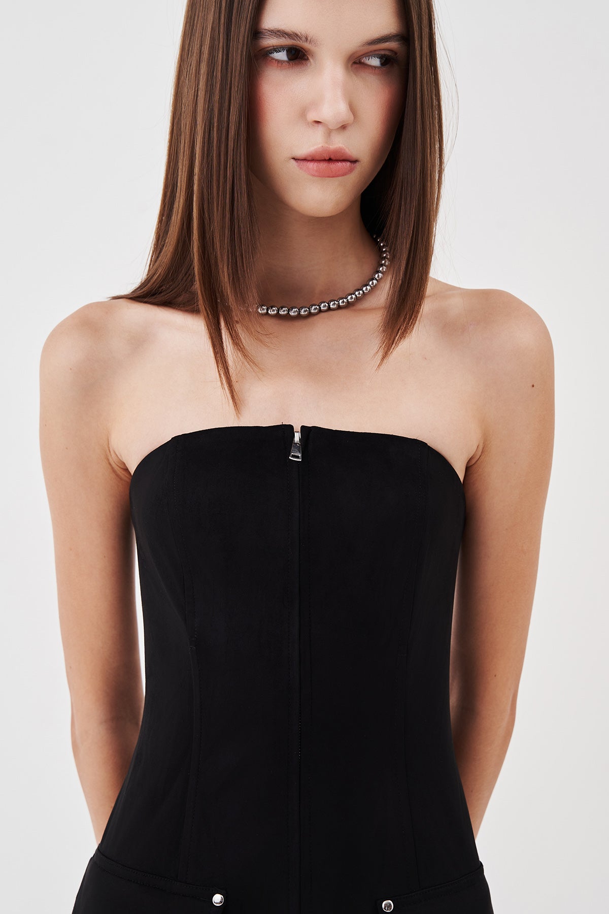 Alina Strapless Midi Dress