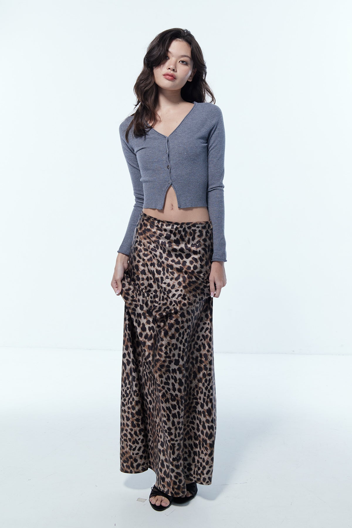 Sabine Leopard Midi Skirt