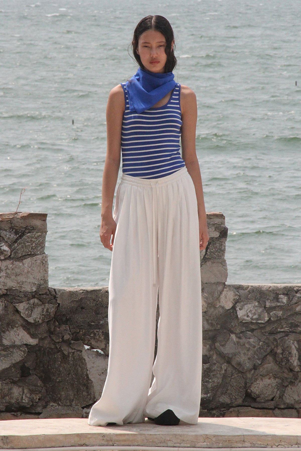 Sofia Wide-Leg Trousers Off-White