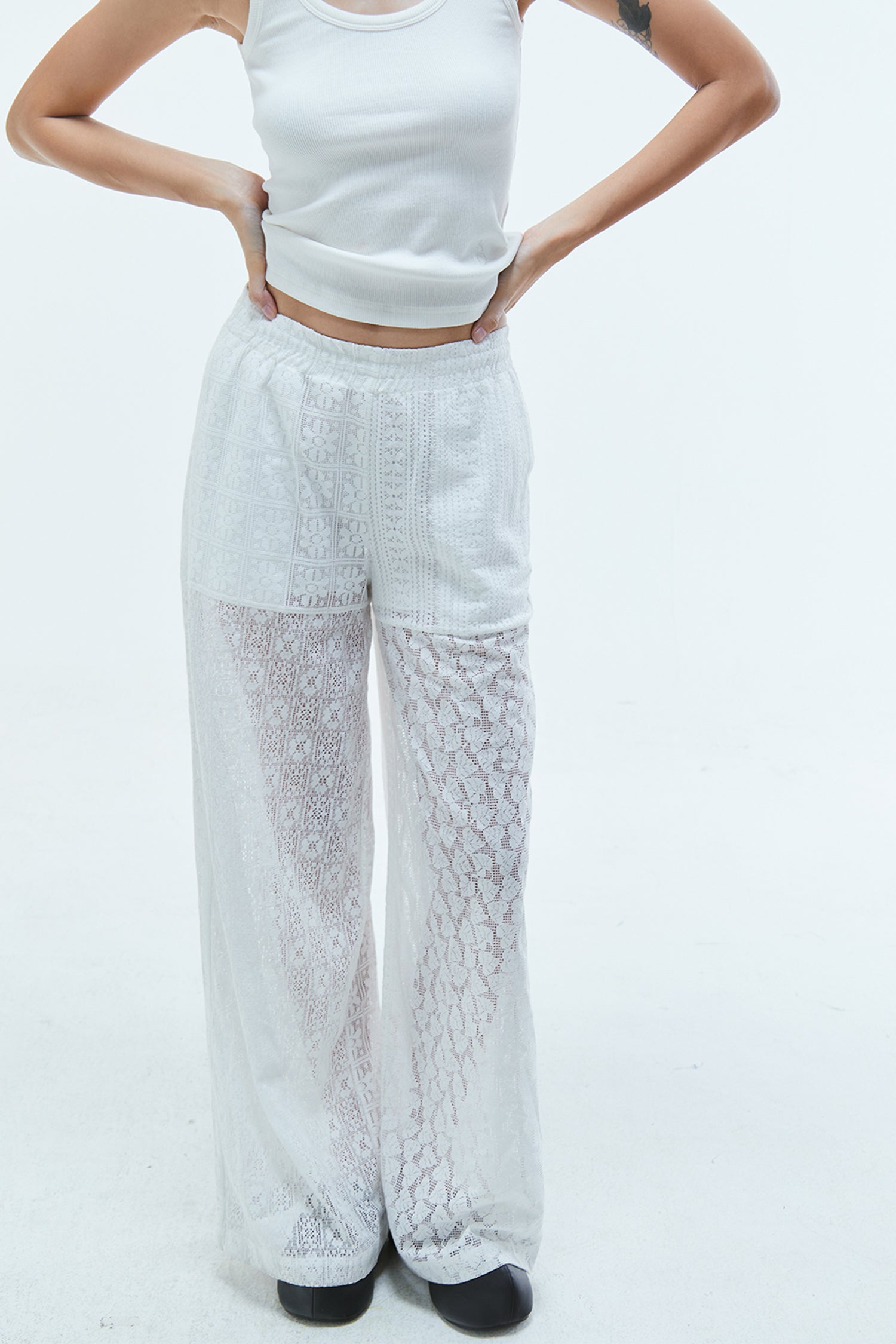 Calista Lace Panel Trousers