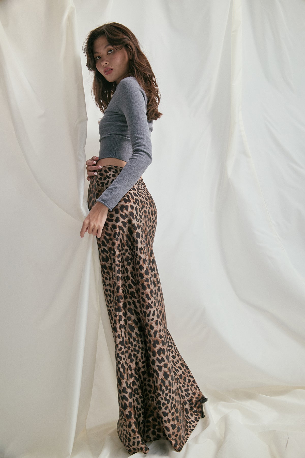 Sabine Leopard Midi Skirt