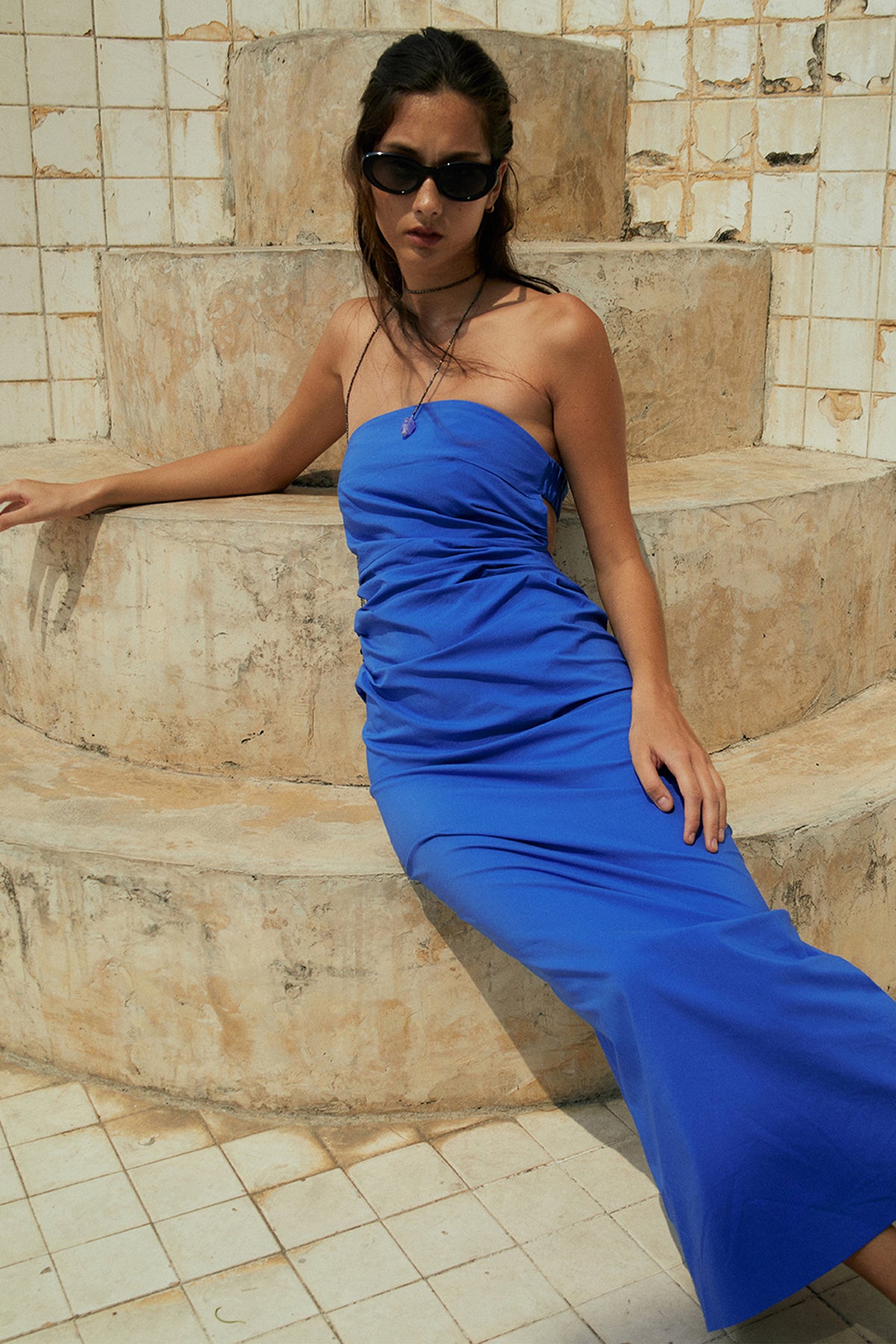 Nerissa Draped Strapless Dress