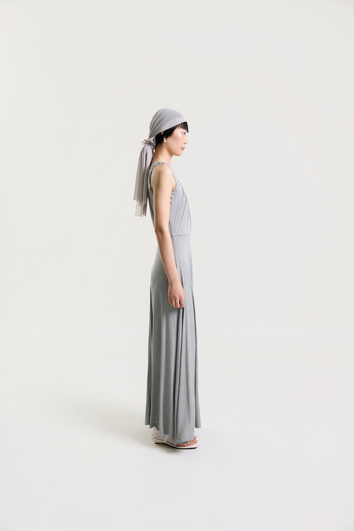 OTHER STORE Amélie Gathered Tank Maxi Dress in Grey