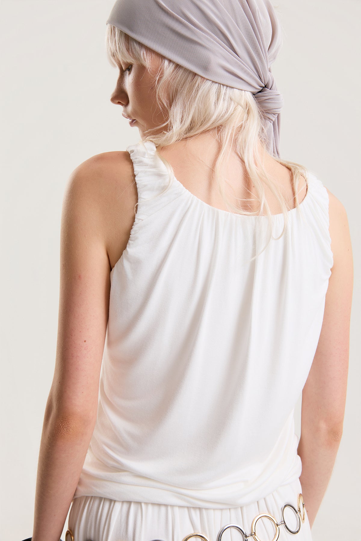 OTHER STORE Amélie Gathered Tank Top in White