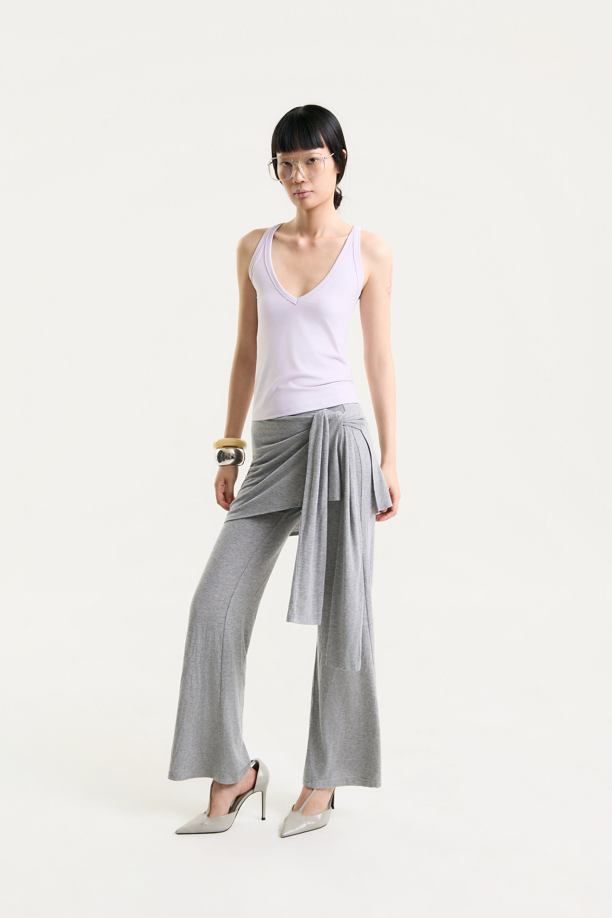 OTHER STORE Aveline Sculpt Tank in Soft Lilac