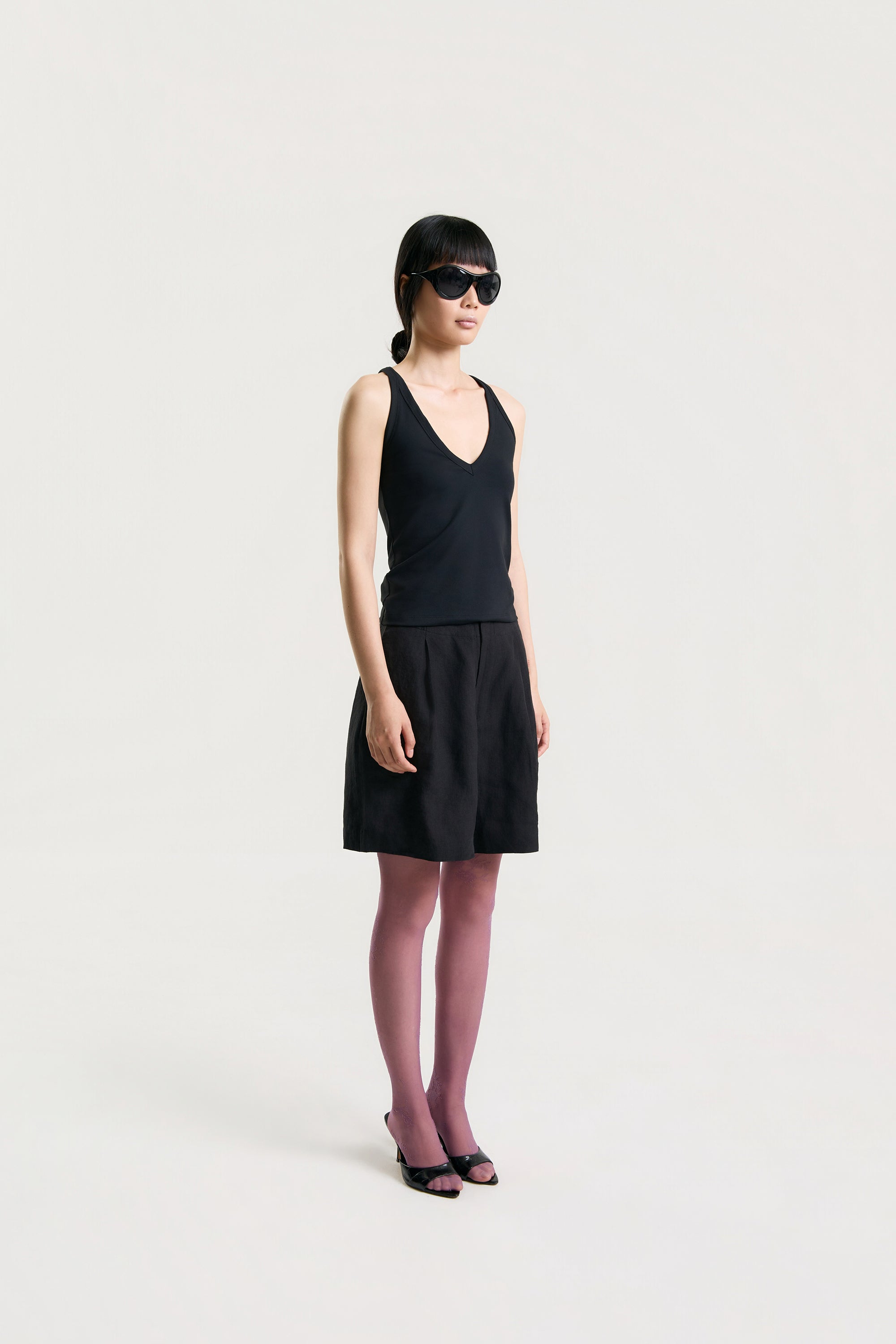 OTHER STORE Aveline Sculpt Tank in Black