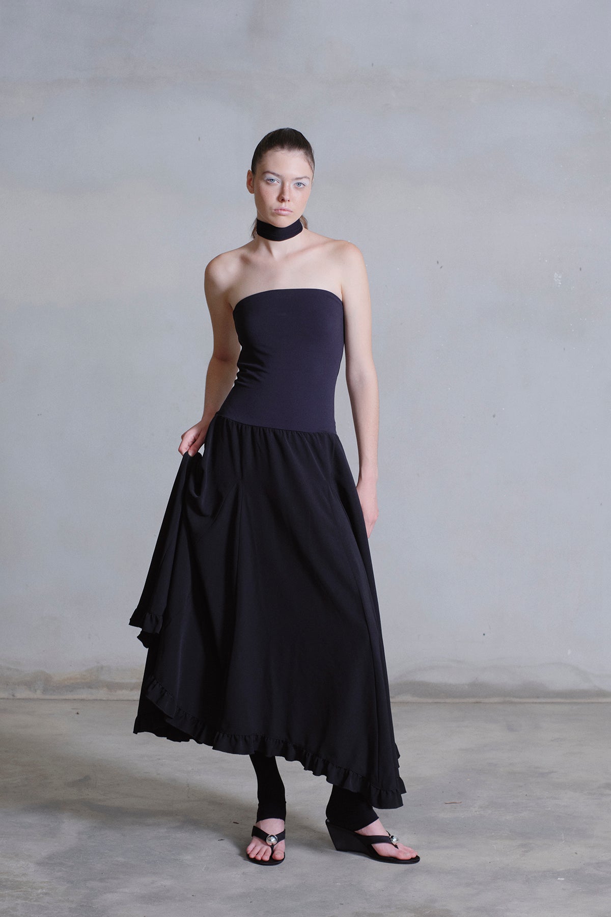 OTHER STORE Celeste Strapless Contrast Maxi Dress