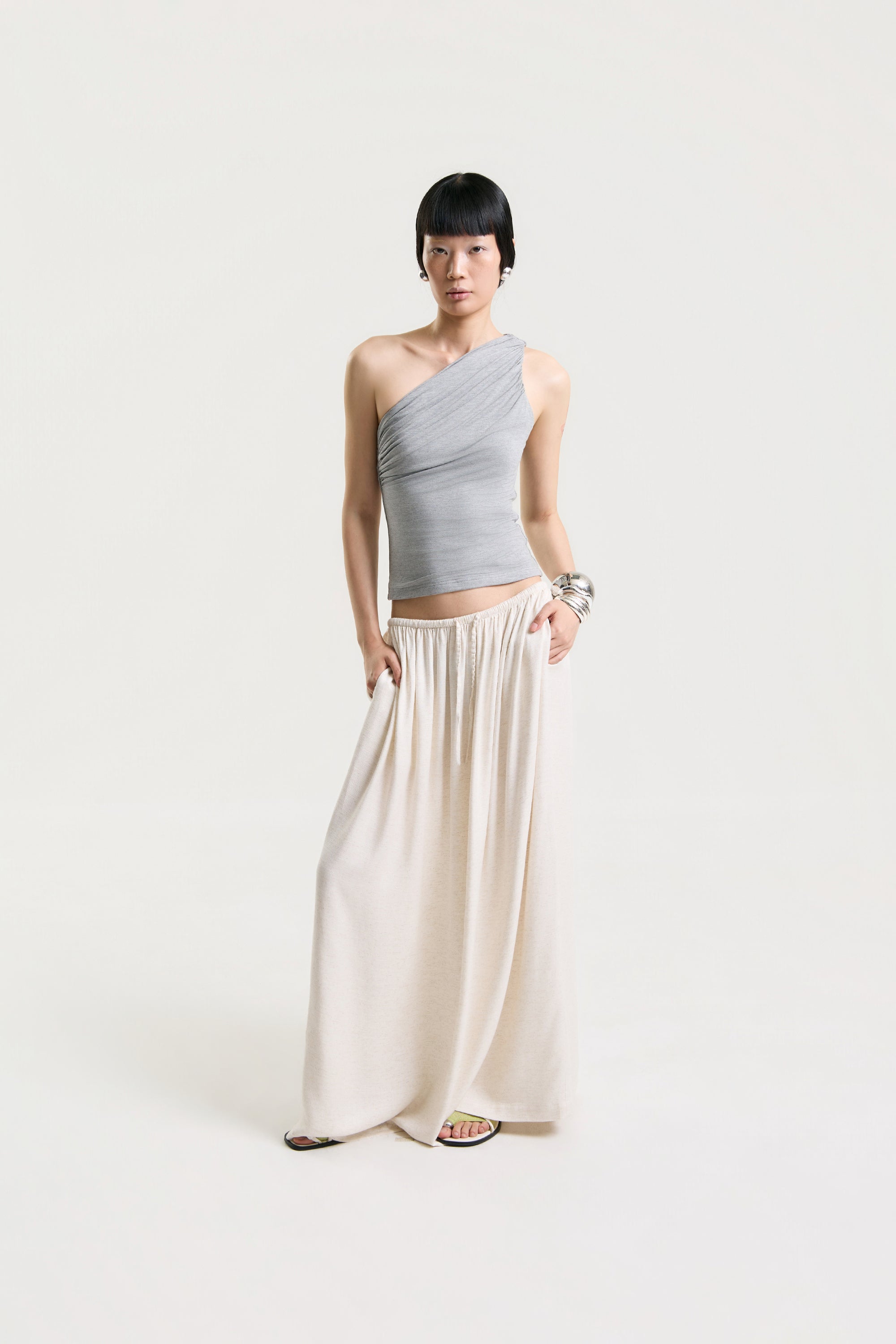 OTHER STORE Drift Linen Drawstring Maxi Skirt
