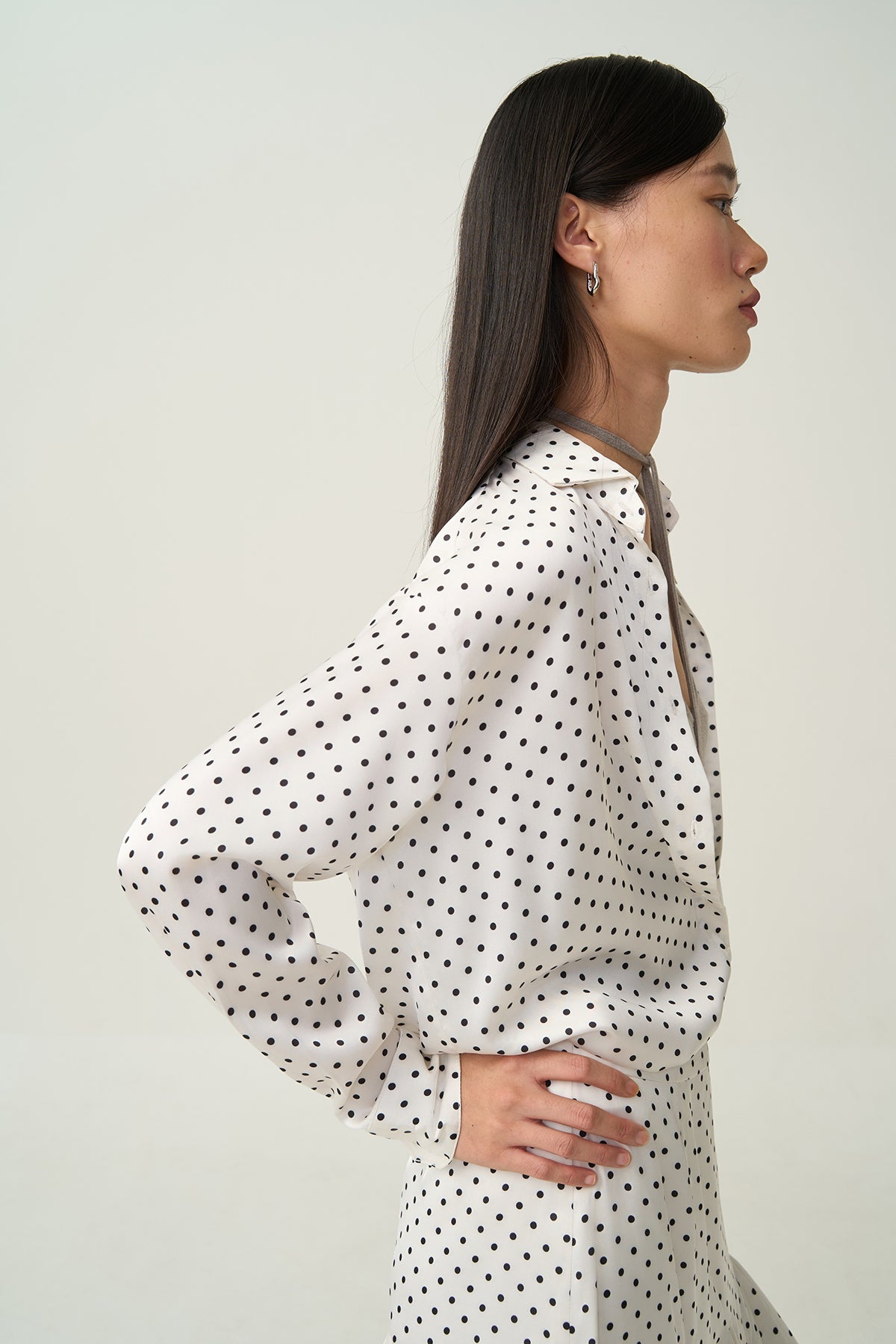 Elliot Relaxed Dot Shirt Ivory