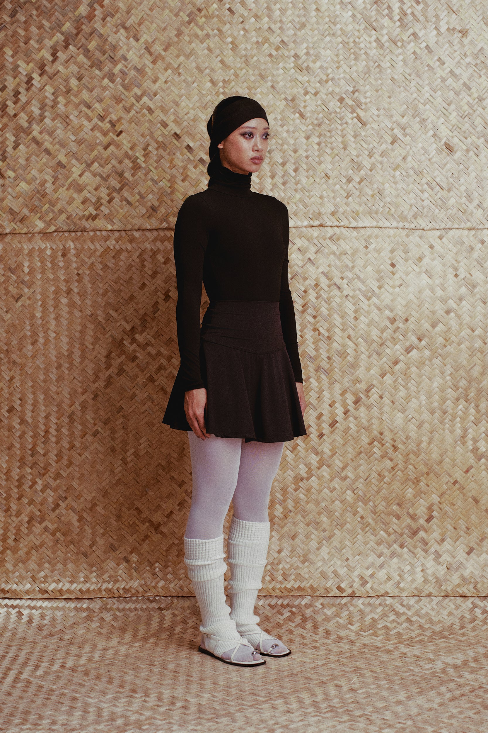 Jade High-Neck Open-Back Bodysuit