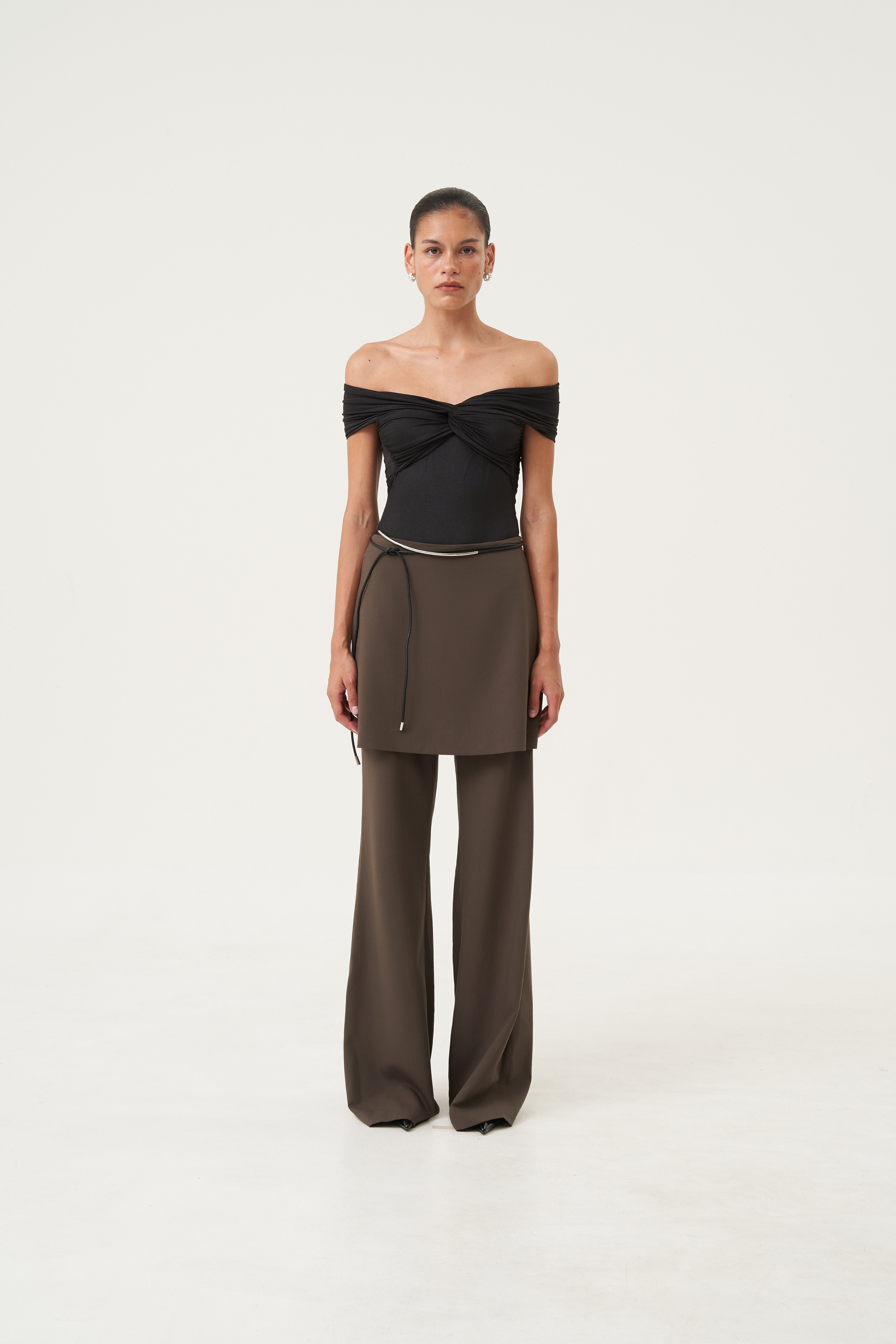 Coira Off-Shoulder Bodysuit Black