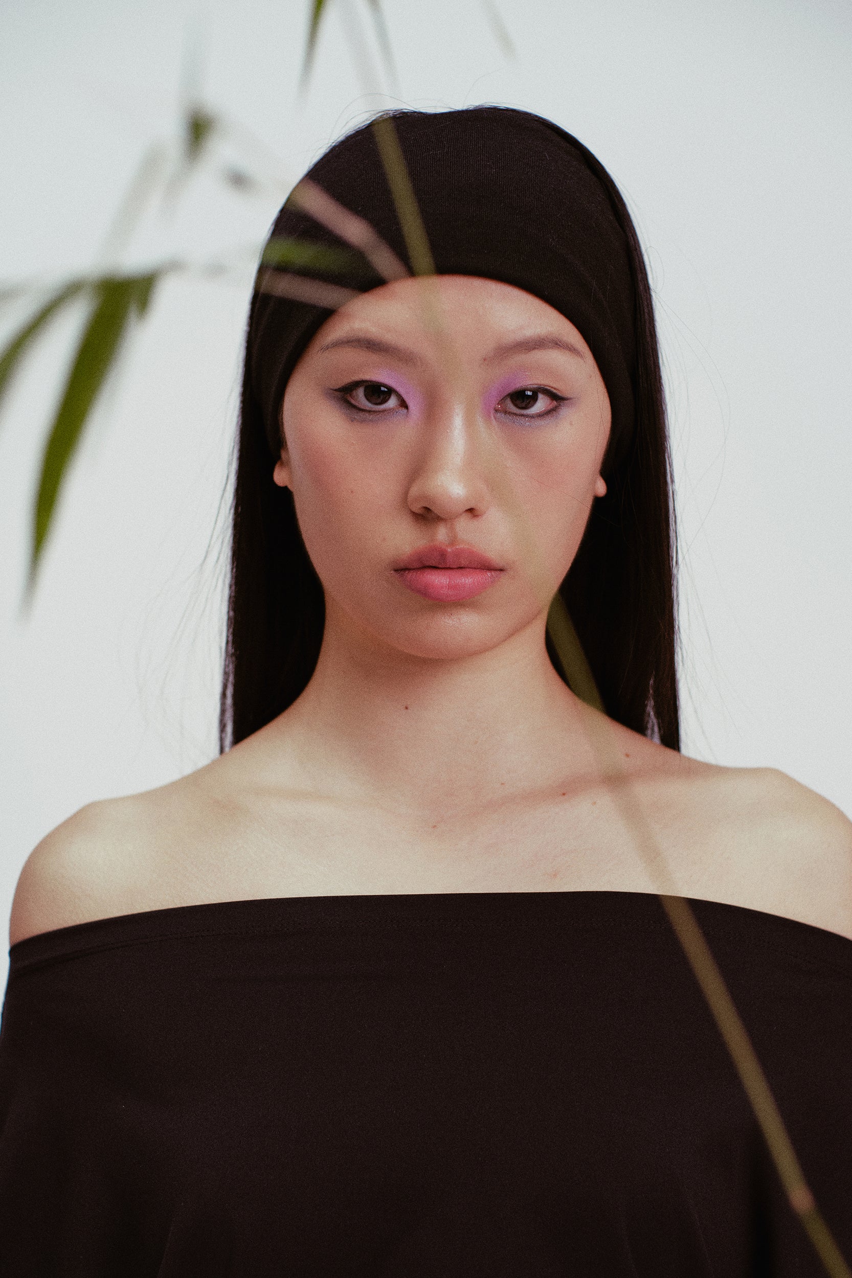 Lena Y-Line Draped Mini Dress Black