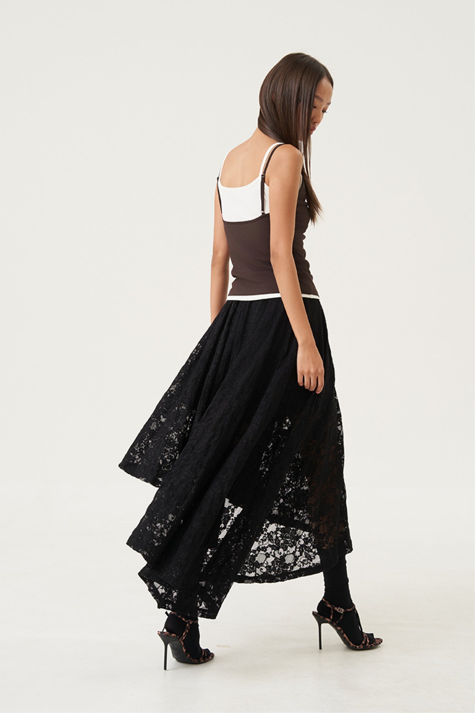 Lucia Asymmetric Lace Skirt