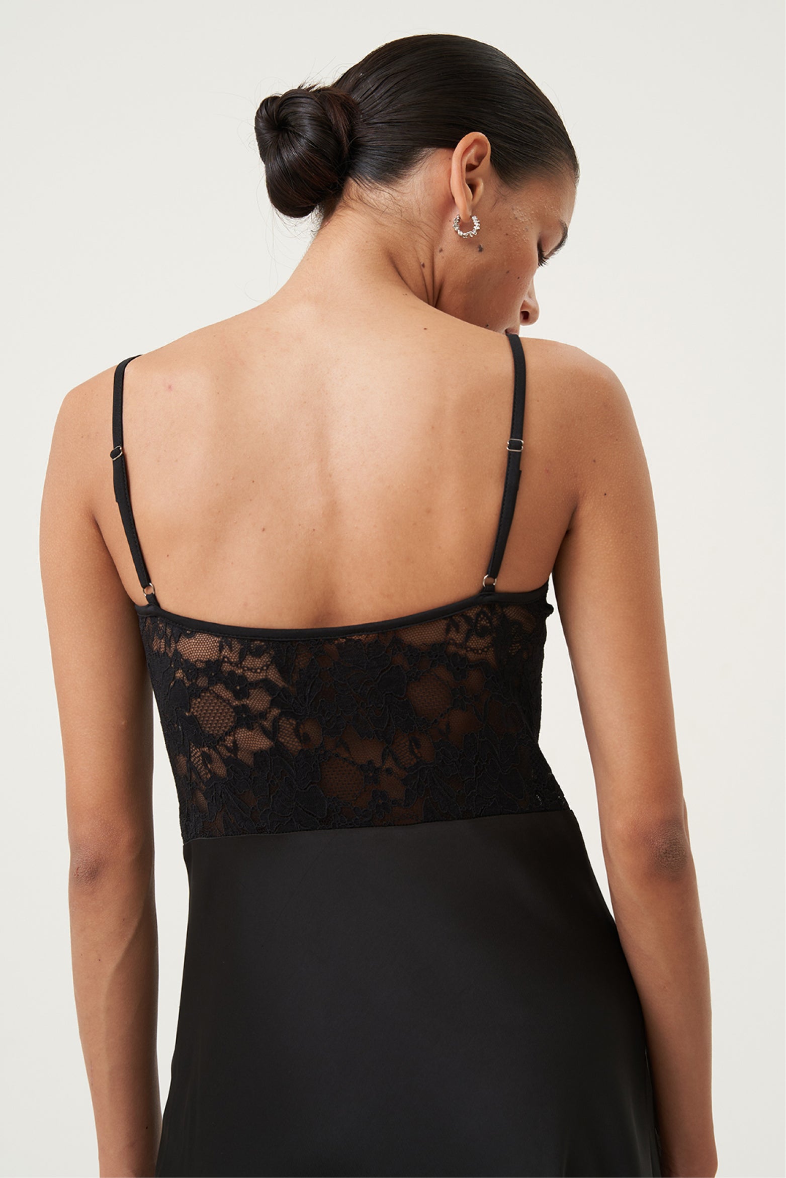 Lucia Sheer-Waist Slip Gown