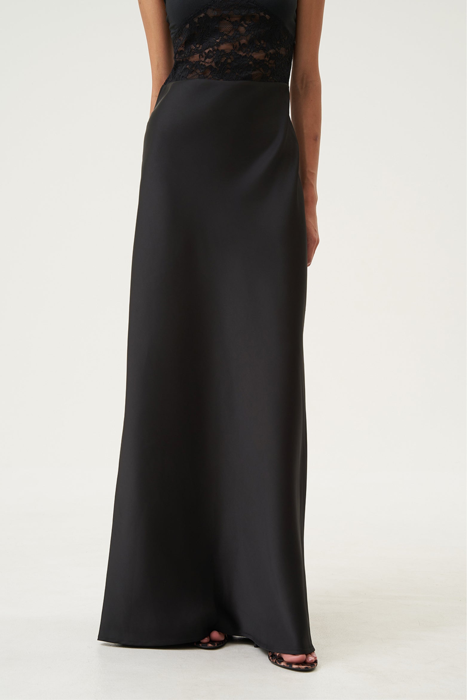 Lucia Sheer-Waist Slip Gown