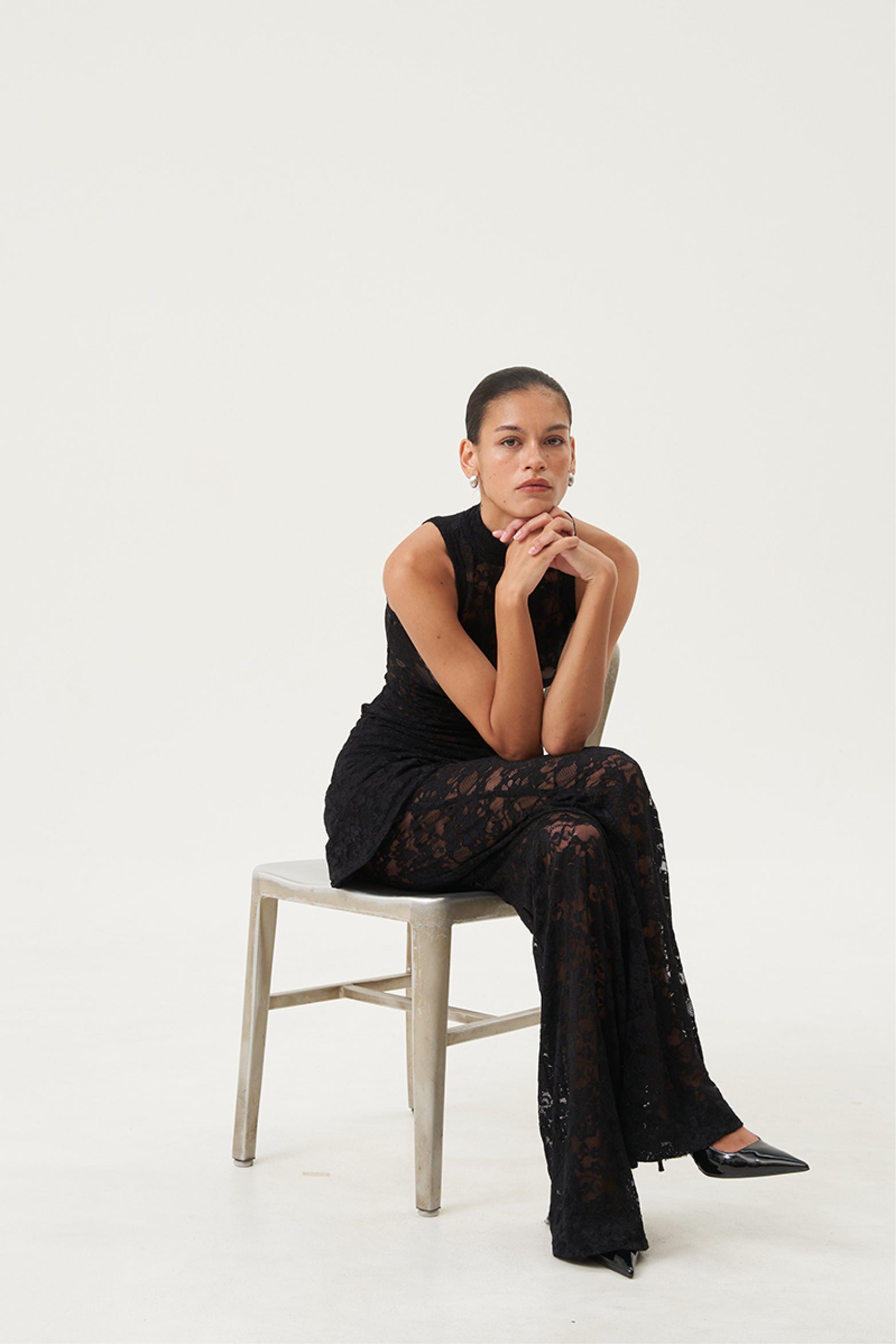 Lucia Sheer Lace Sleeveless Top