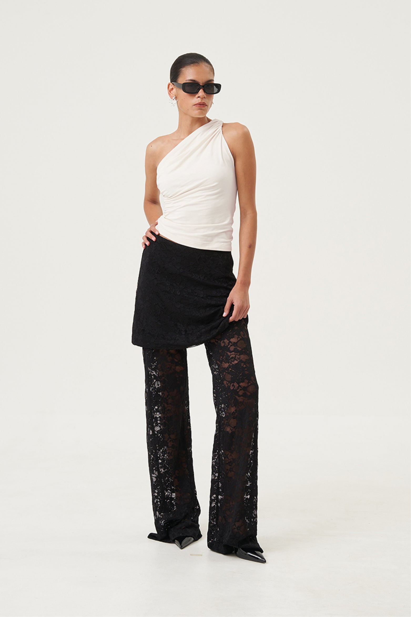 Lucia Skirted Lace Pants