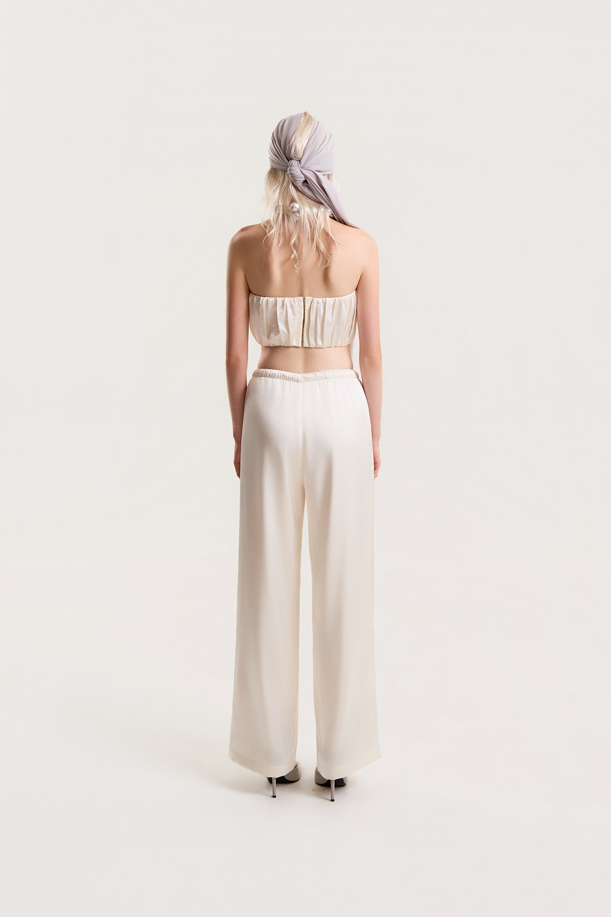 OTHER STORE Mirelle Ruched Strapless Tube Top in Ivory