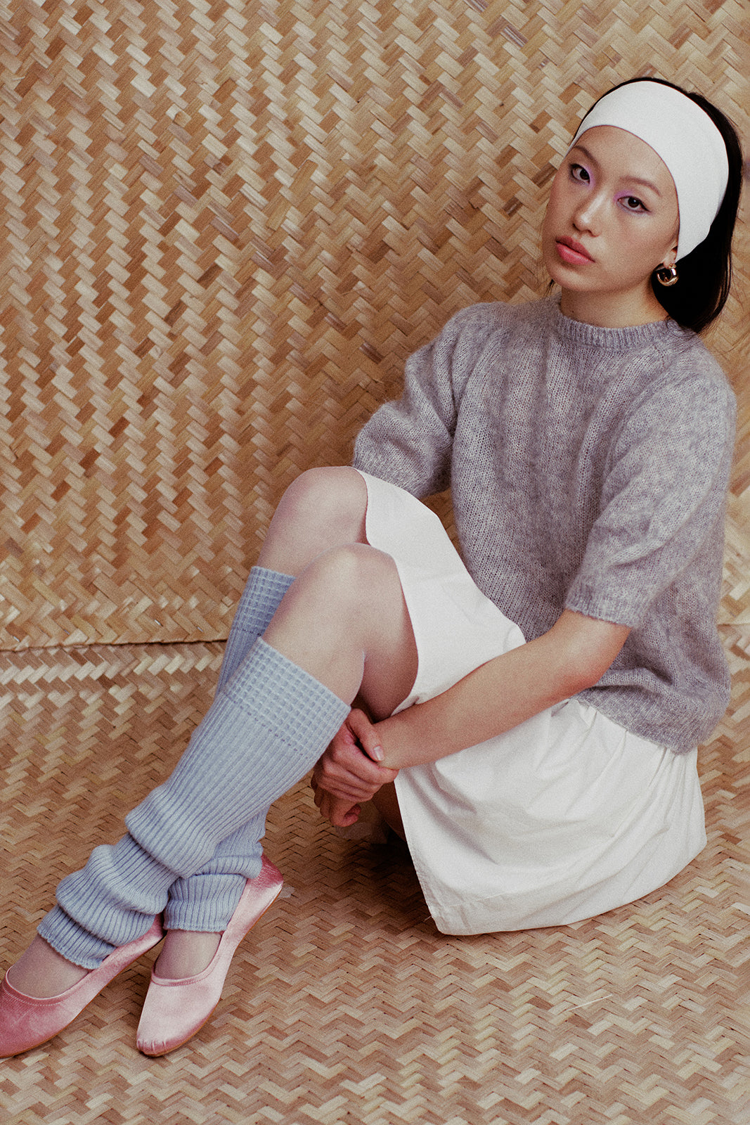 Nova Puff Sleeve Mohair Blend Crop Top