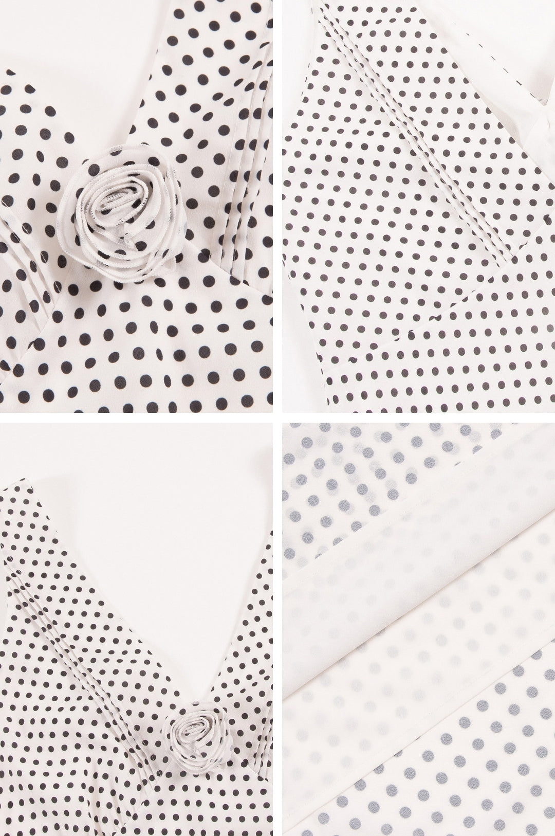 Faya Draped Dot Dress Ivory