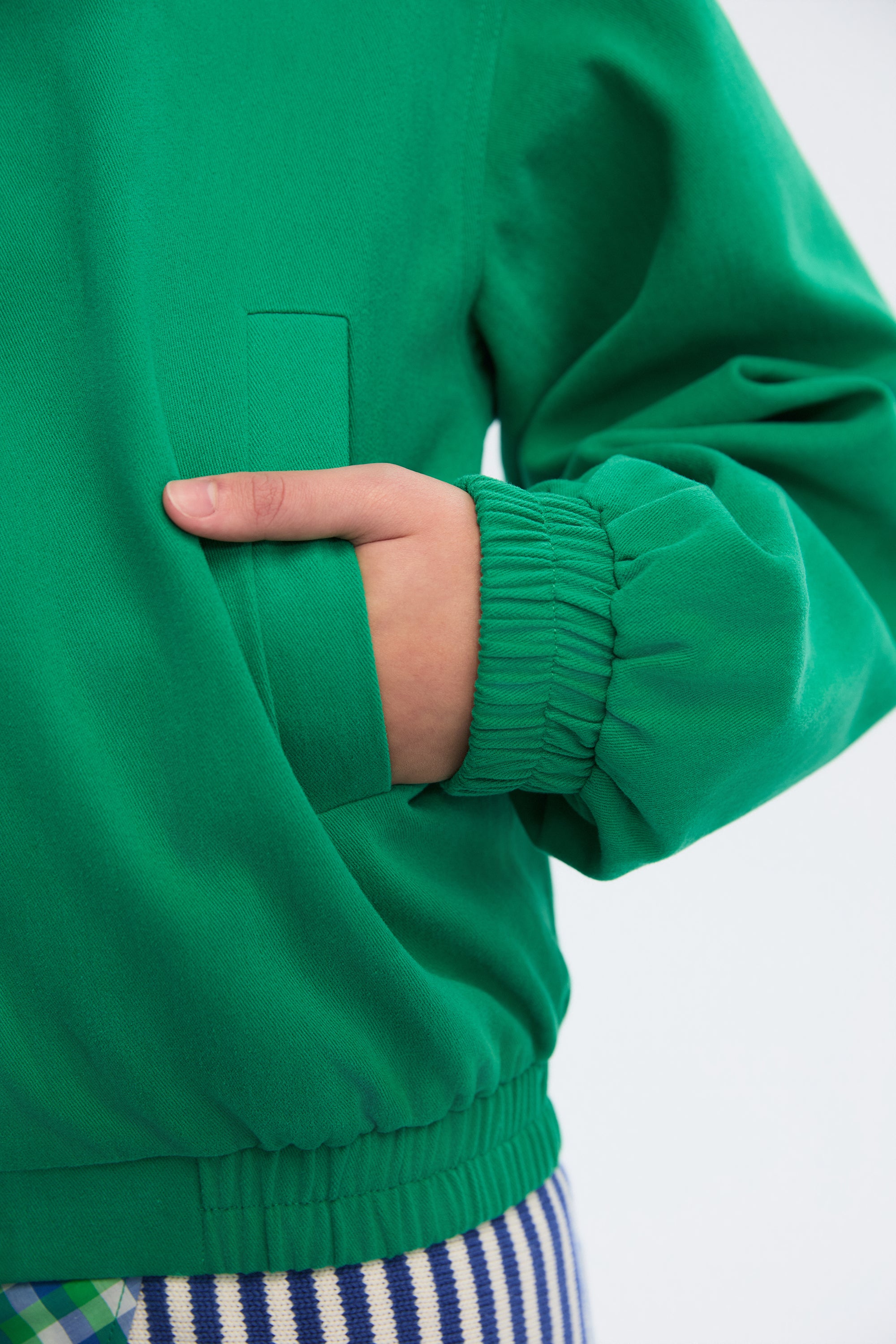 OTHER STORE Axis Double-Zipper Cropped Utility Jacket In Green